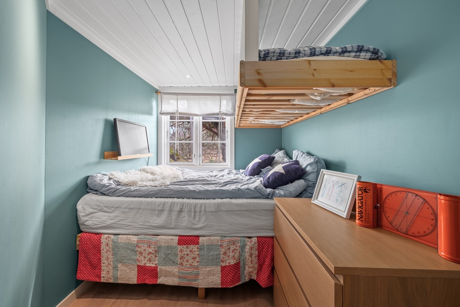 Slik utformingen er i dag er det mulighet for 7 soveplasser. Galleribilde