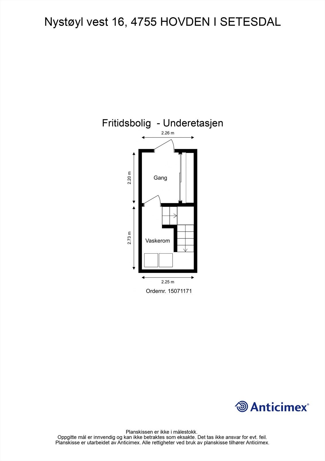 Plantegning- Underetasjen Galleribilde