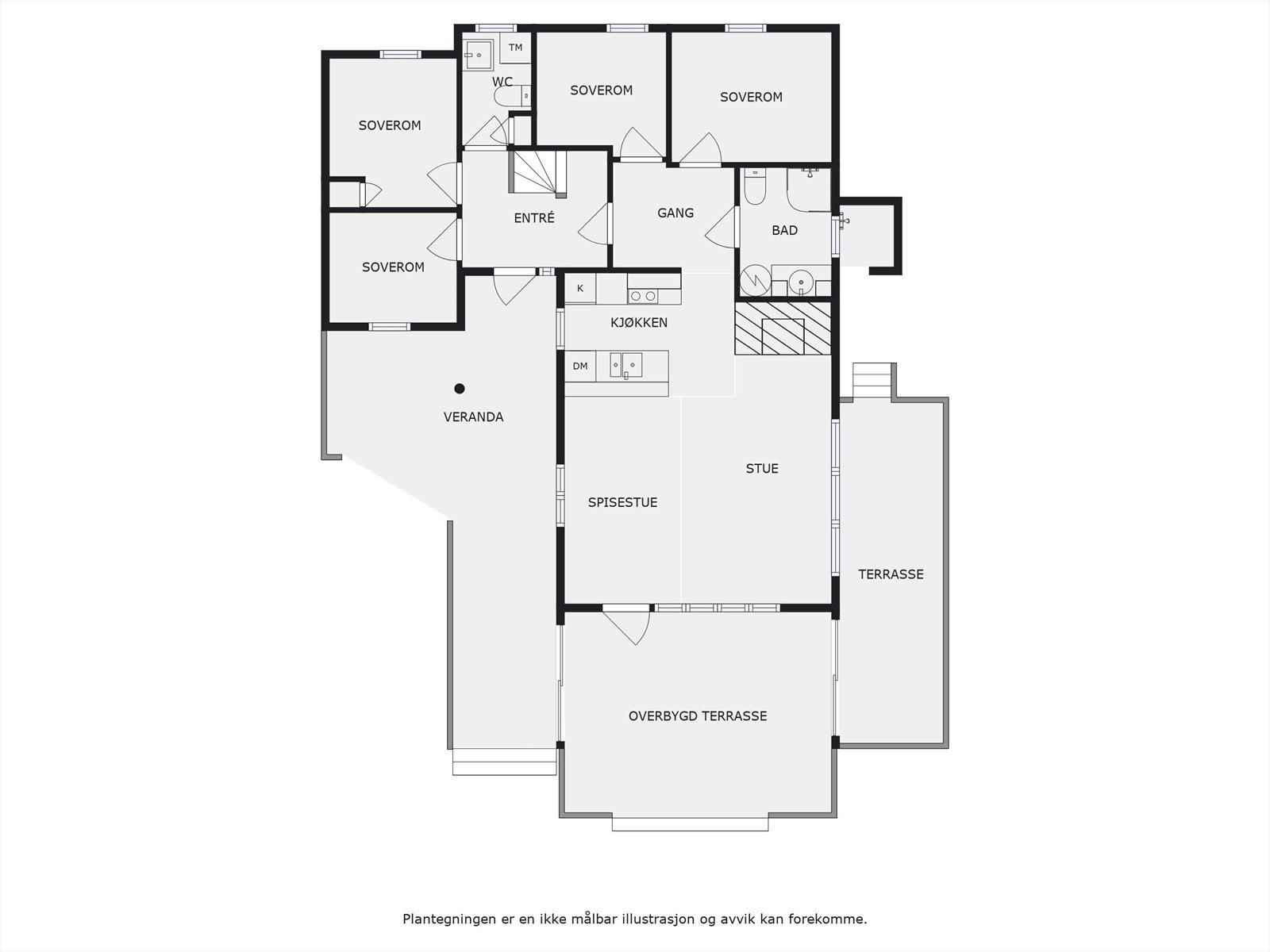 Planløsning hovedplan. Galleribilde