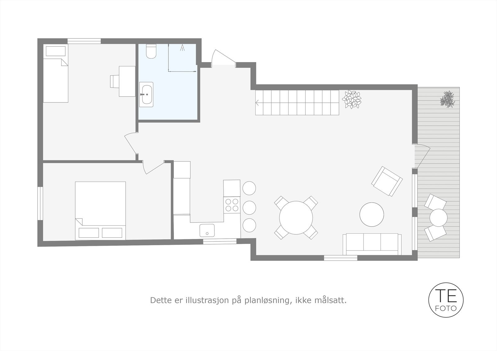 Planløsning hovedetasje Galleribilde