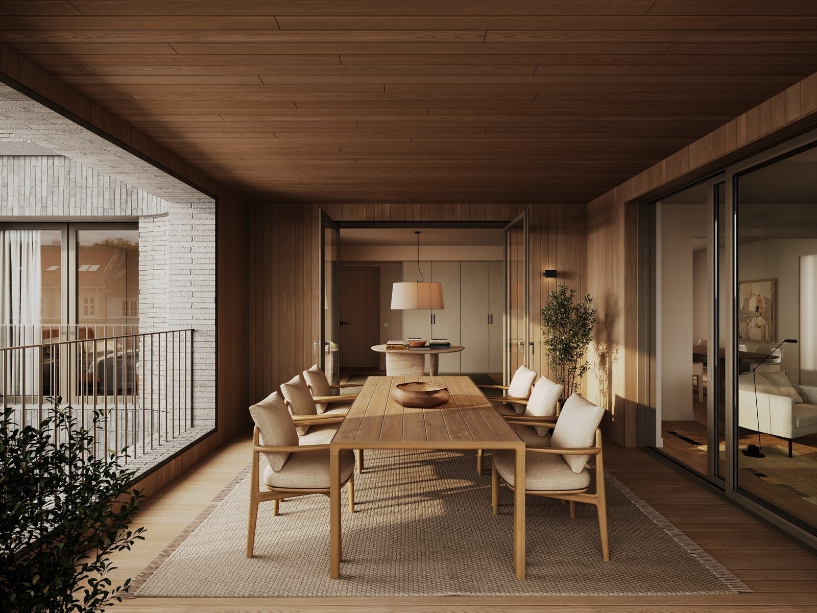 Vestvendt loggia/terrasse, balkong, garasje med lader og heis Galleribilde