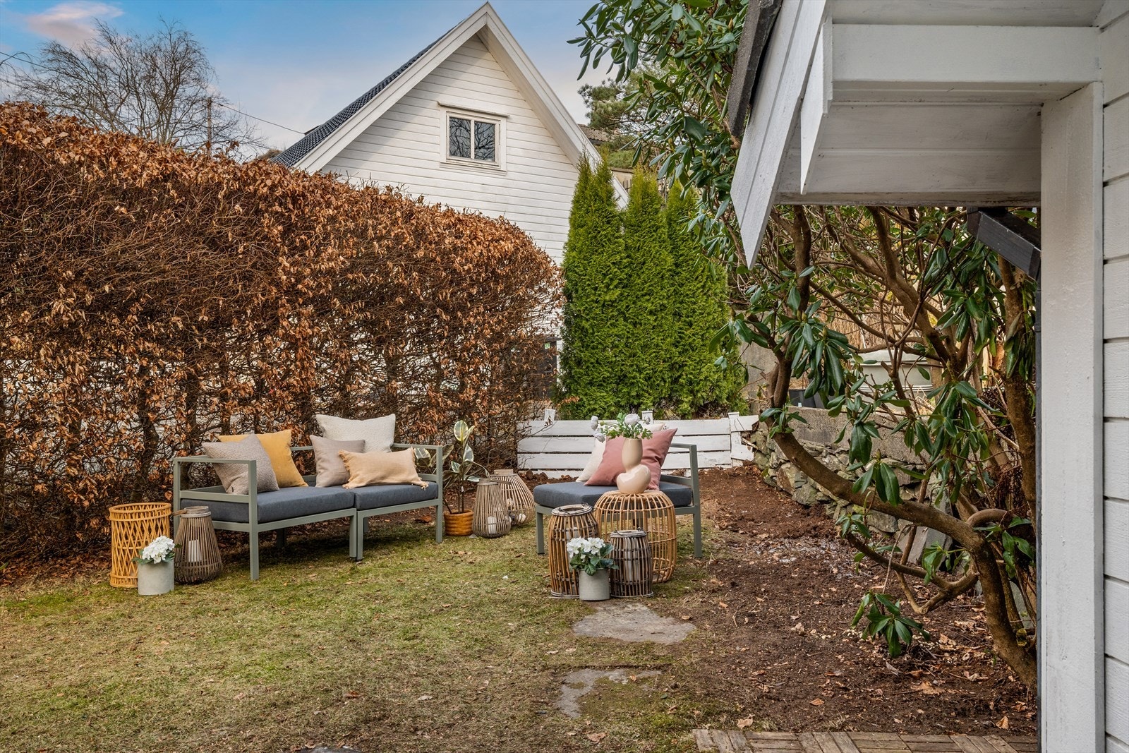 Hagen er skjermet og svært hyggelig på fine dager. Galleribilde