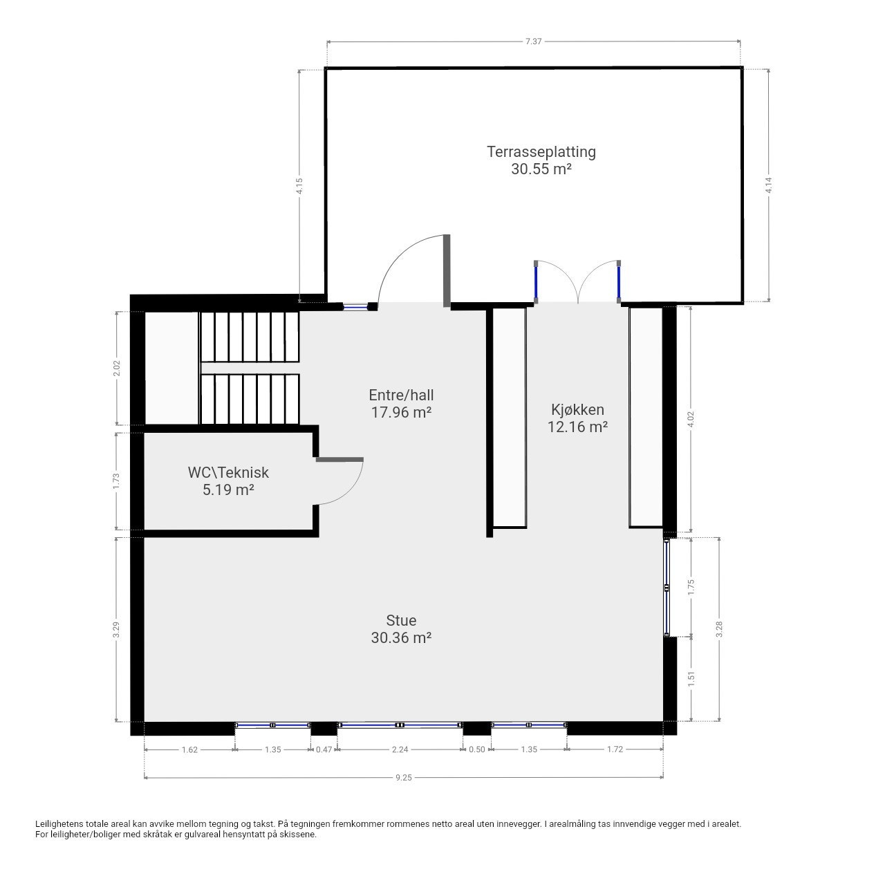 Plantegning 1. etasje. Galleribilde
