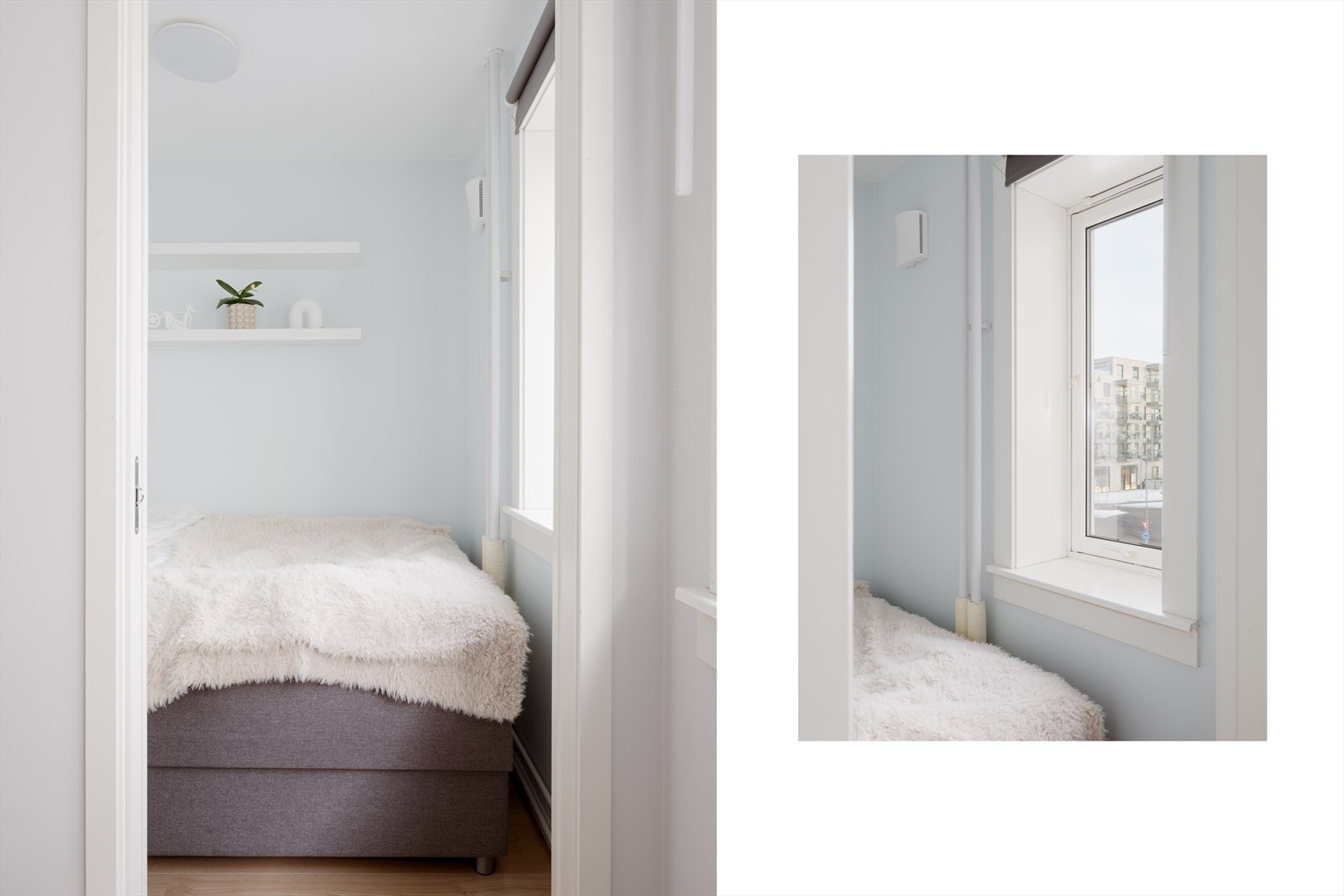 Det er anledning til å kjøpe sengen, som kan by på praktiske oppbevaringsløsninger med innebygd lagring. Galleribilde