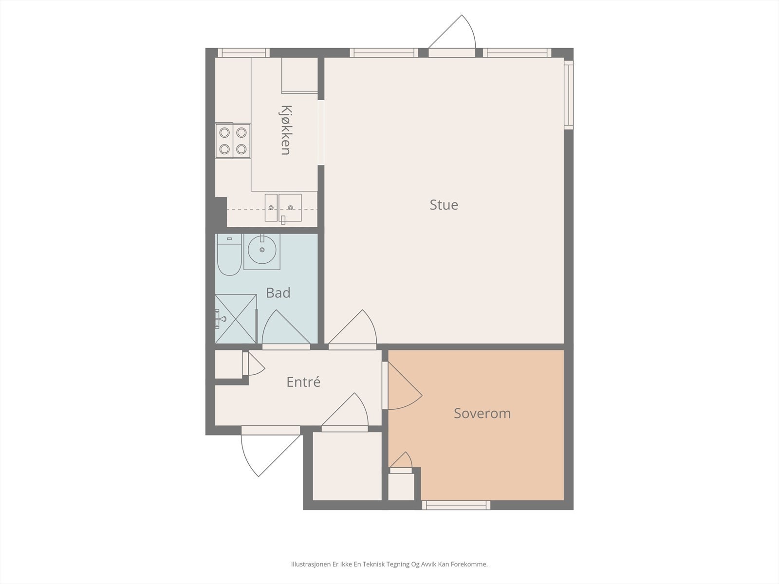 Plantegning 1. etasje. Galleribilde