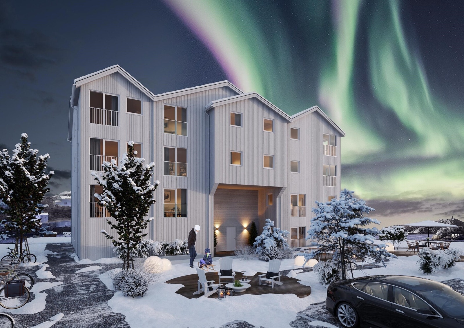 Fiskeværet bringer deg tilbake til røttene av Lofotens fiskearv, der du kan oppleve den ekte kystlivsstilen. (Illustrasjon - avvik kan/vil forekomme) Galleribilde