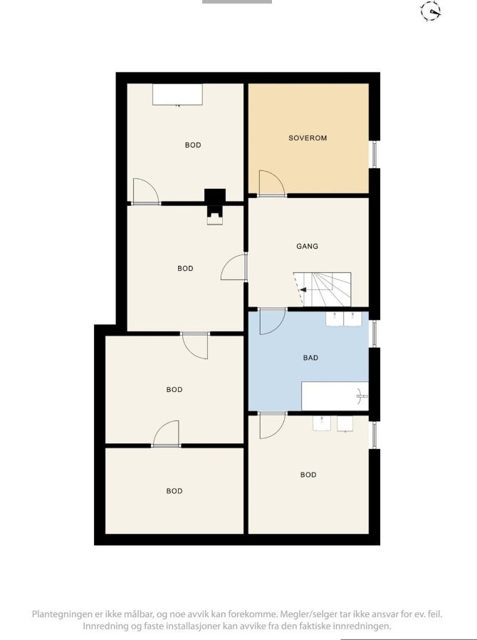 Plantegning kjeller. Galleribilde