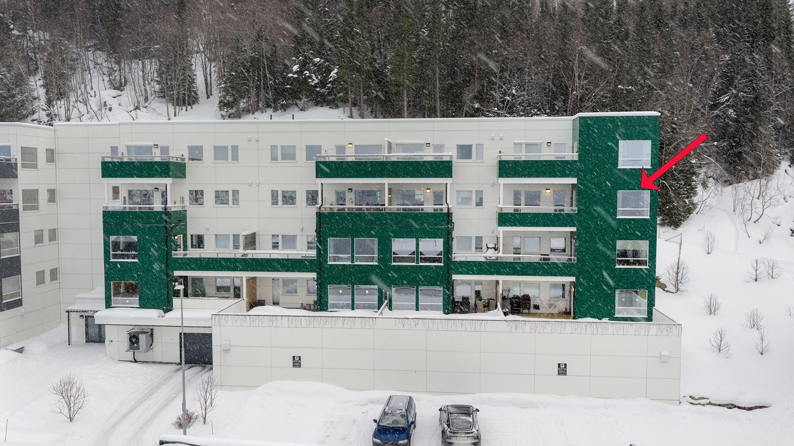 Leiligheten har attraktiv hjørnebeliggenhet i 4. etasje. Galleribilde