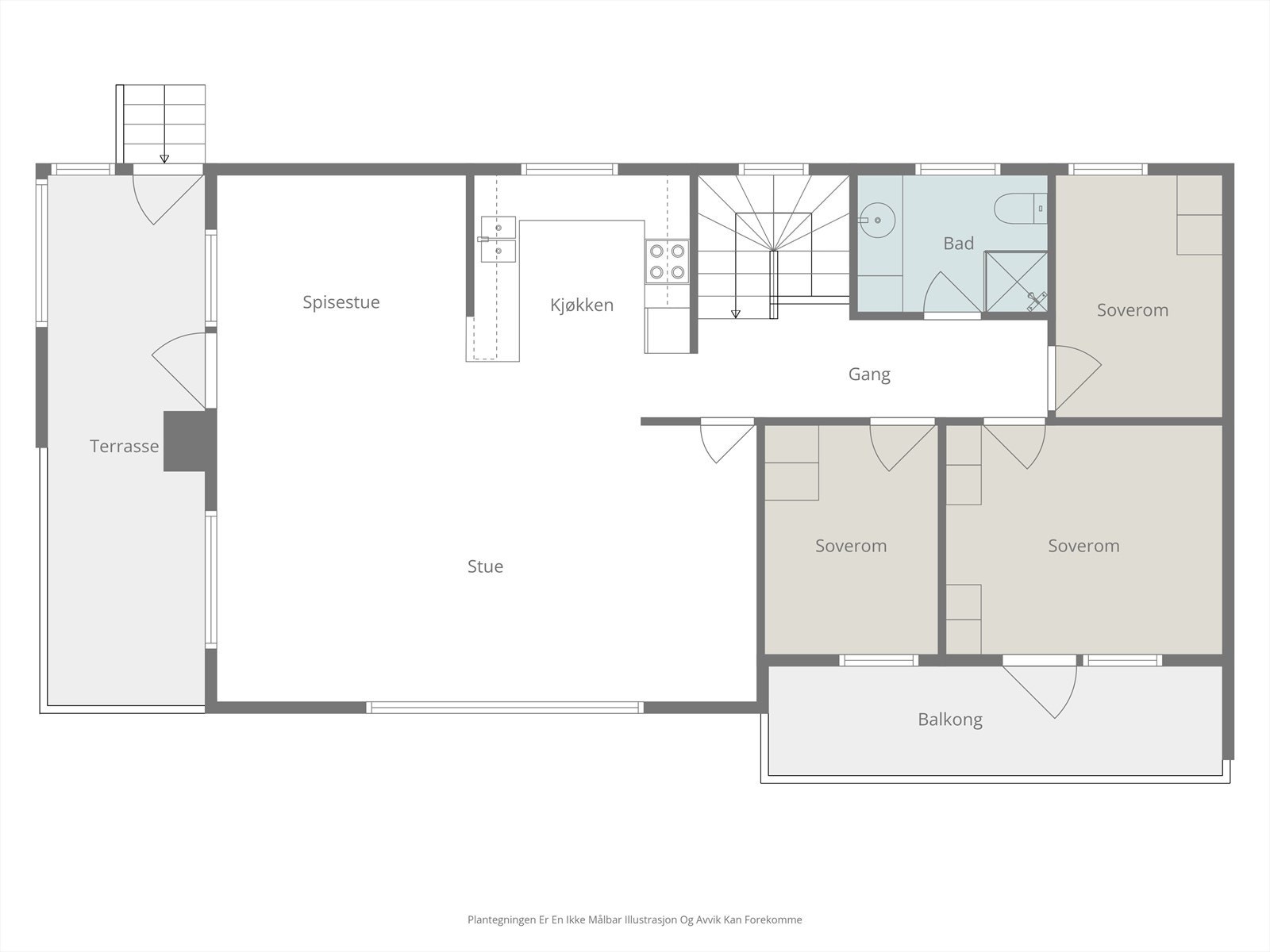 Plantegning 1. etasje Galleribilde