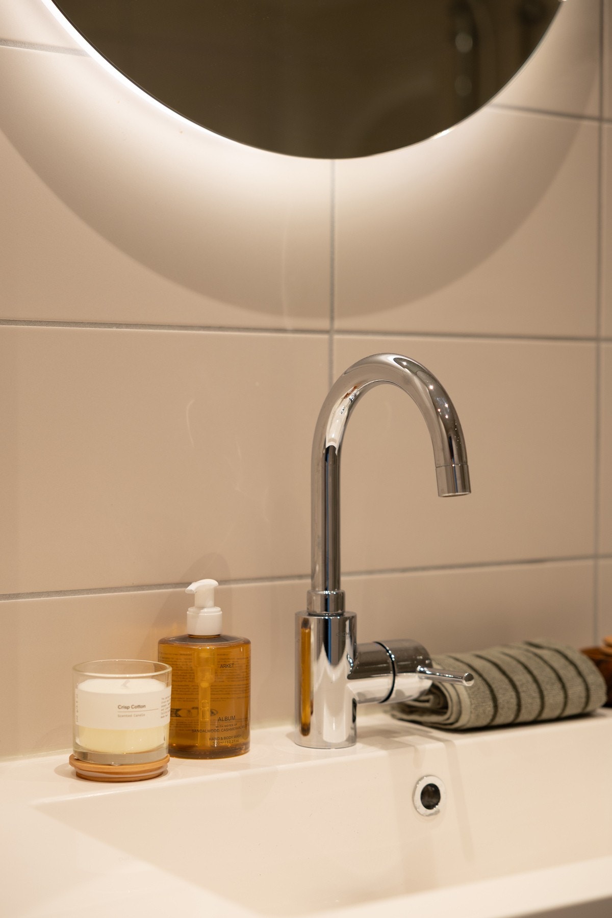 Speil med LED-belysning. Galleribilde