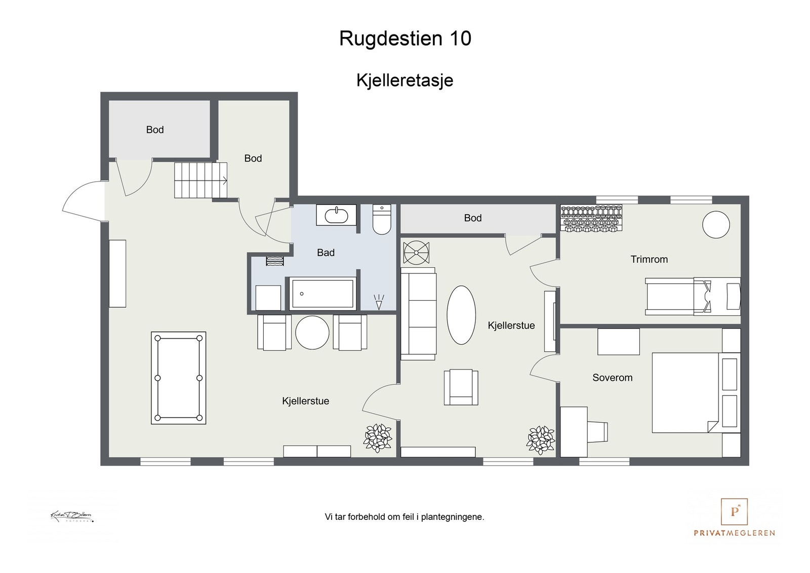 Plantegning kjelleretasje Galleribilde