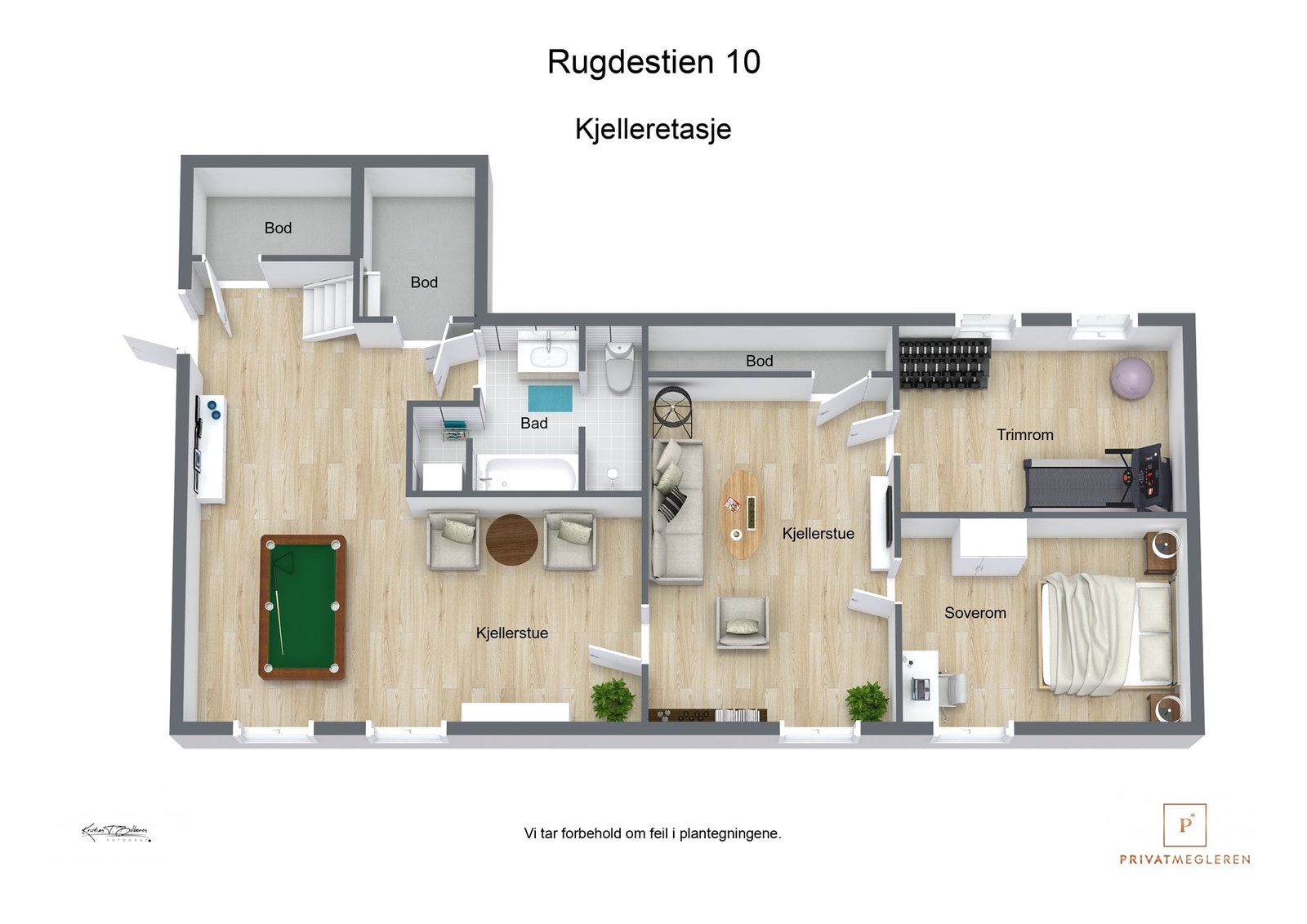 Plantegning kjelleretasje Galleribilde
