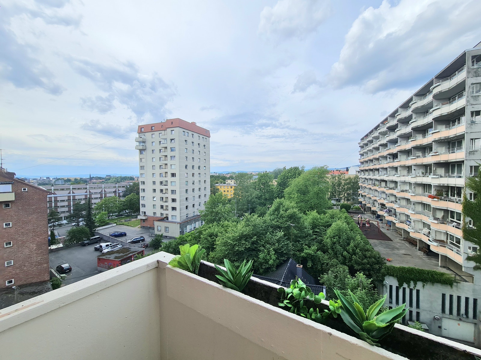 Utsikt fra balkongen Galleribilde