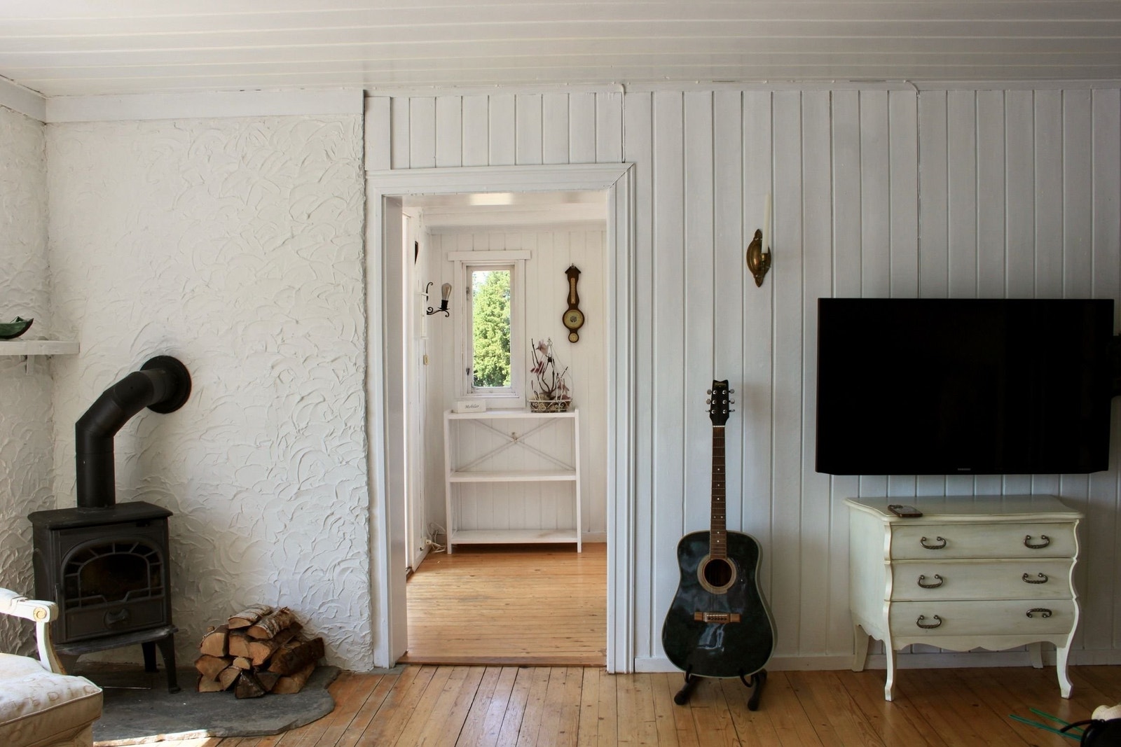 Stue med peis Galleribilde