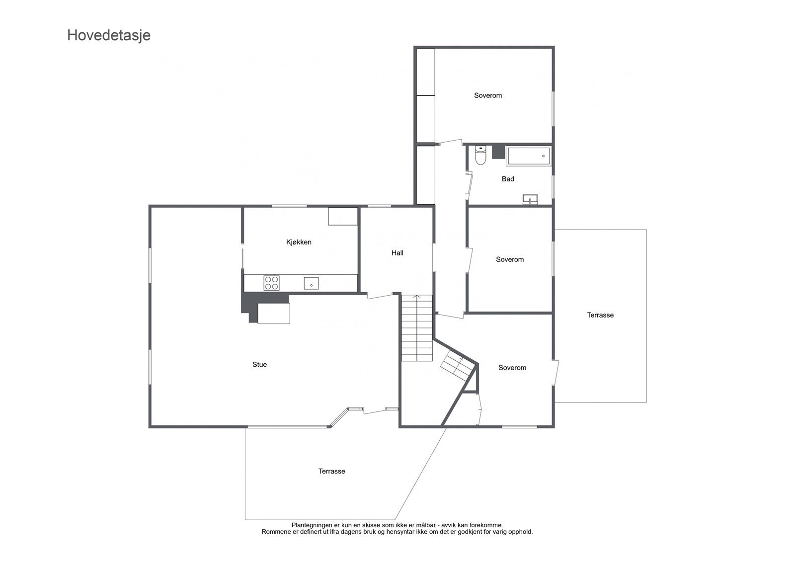 Plantegning 1.etg Galleribilde