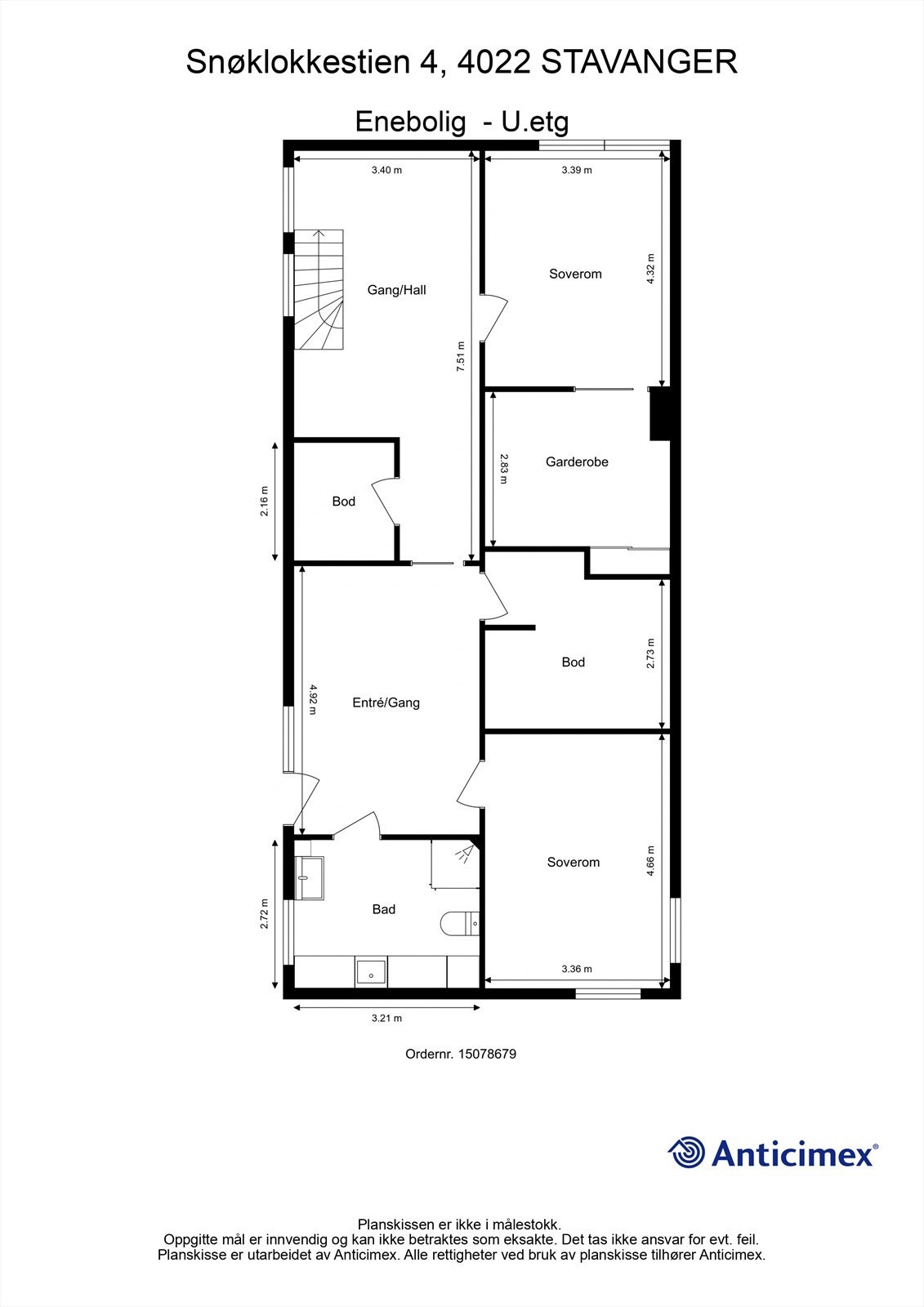 Plantegning u.etg. Galleribilde