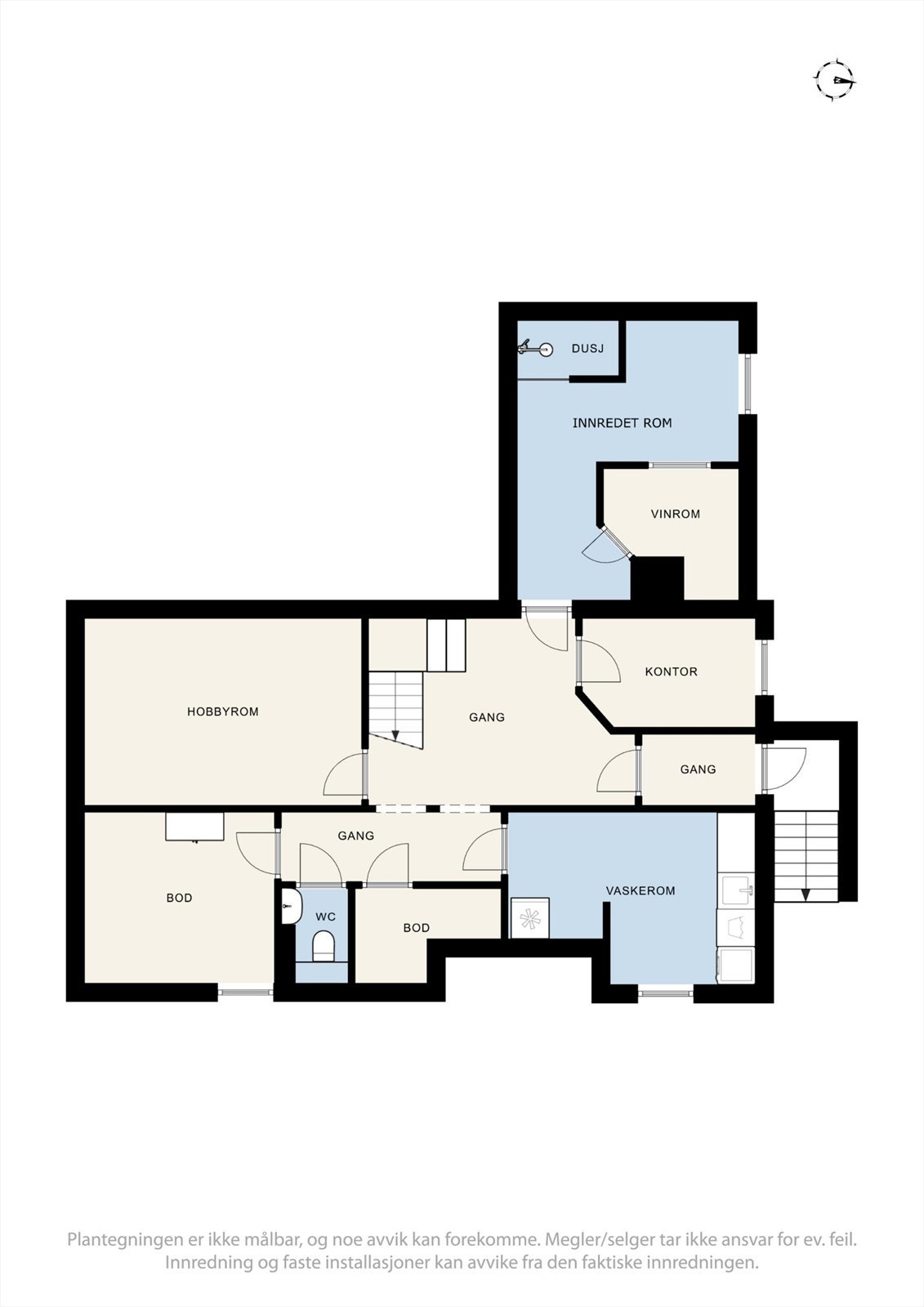 Plantegning kjeller Galleribilde