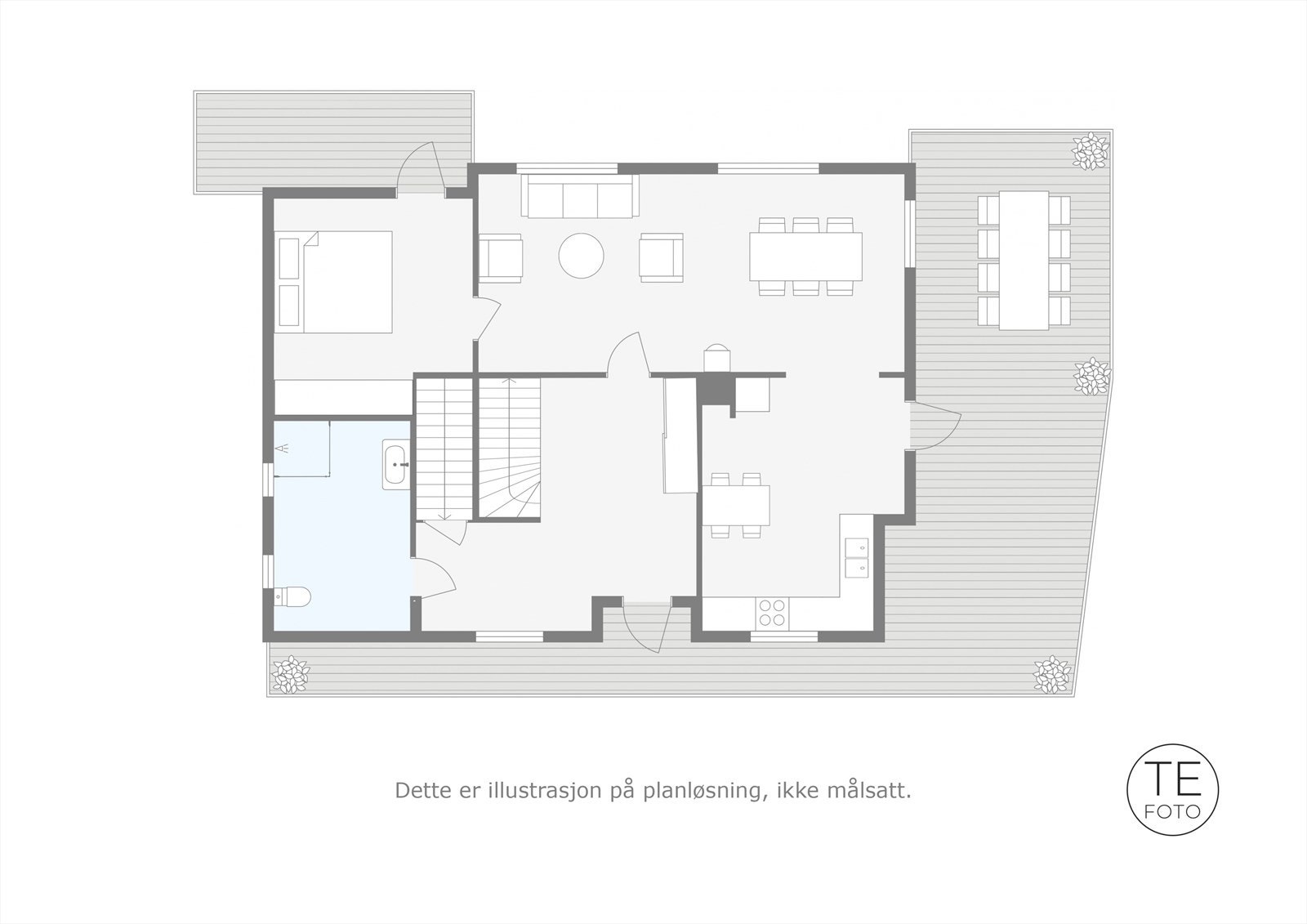 Plantegning første etasje. Galleribilde