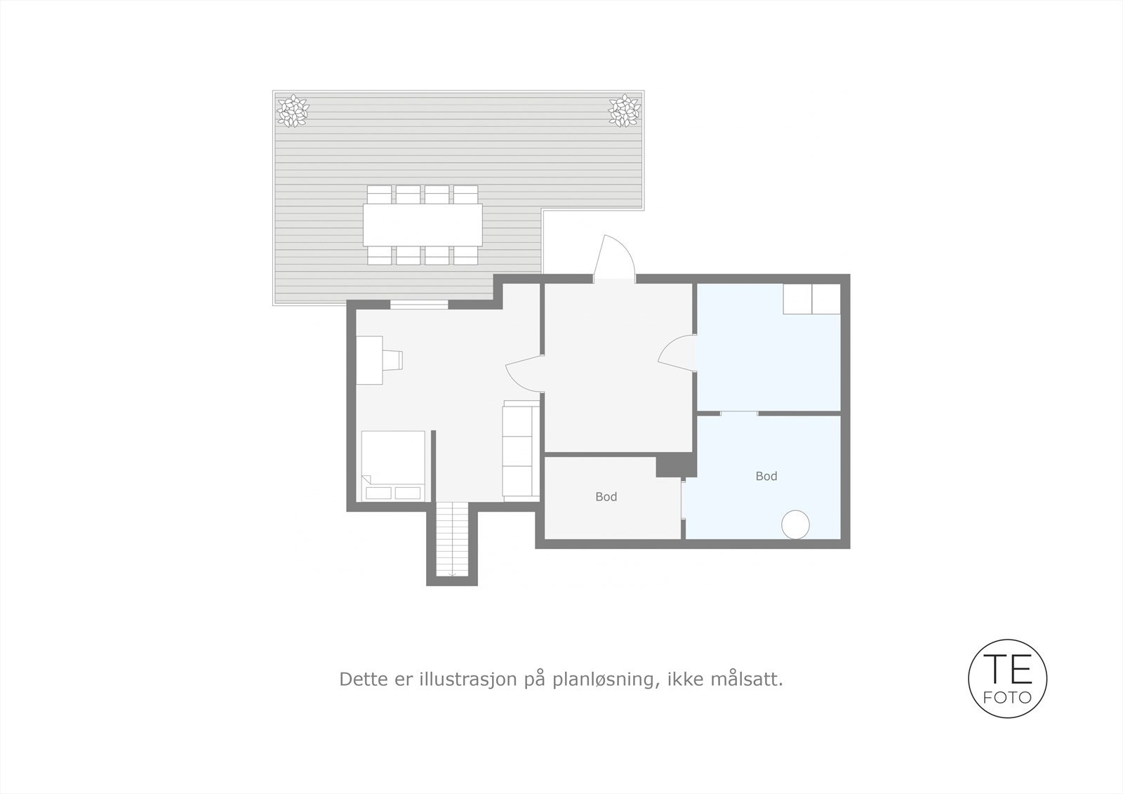 Plantegning underetasje. Galleribilde