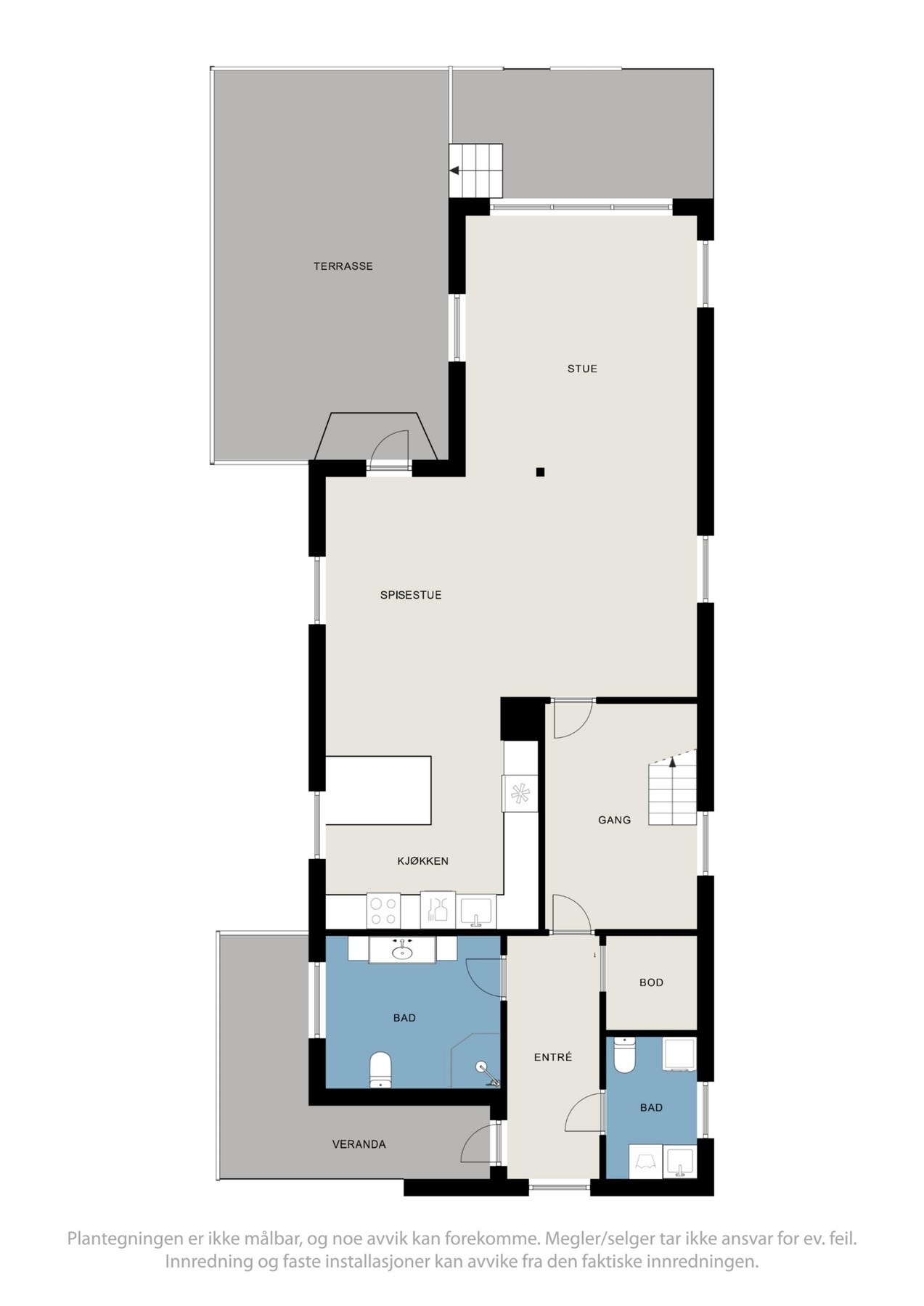 Planskisse hovedetasje. Galleribilde