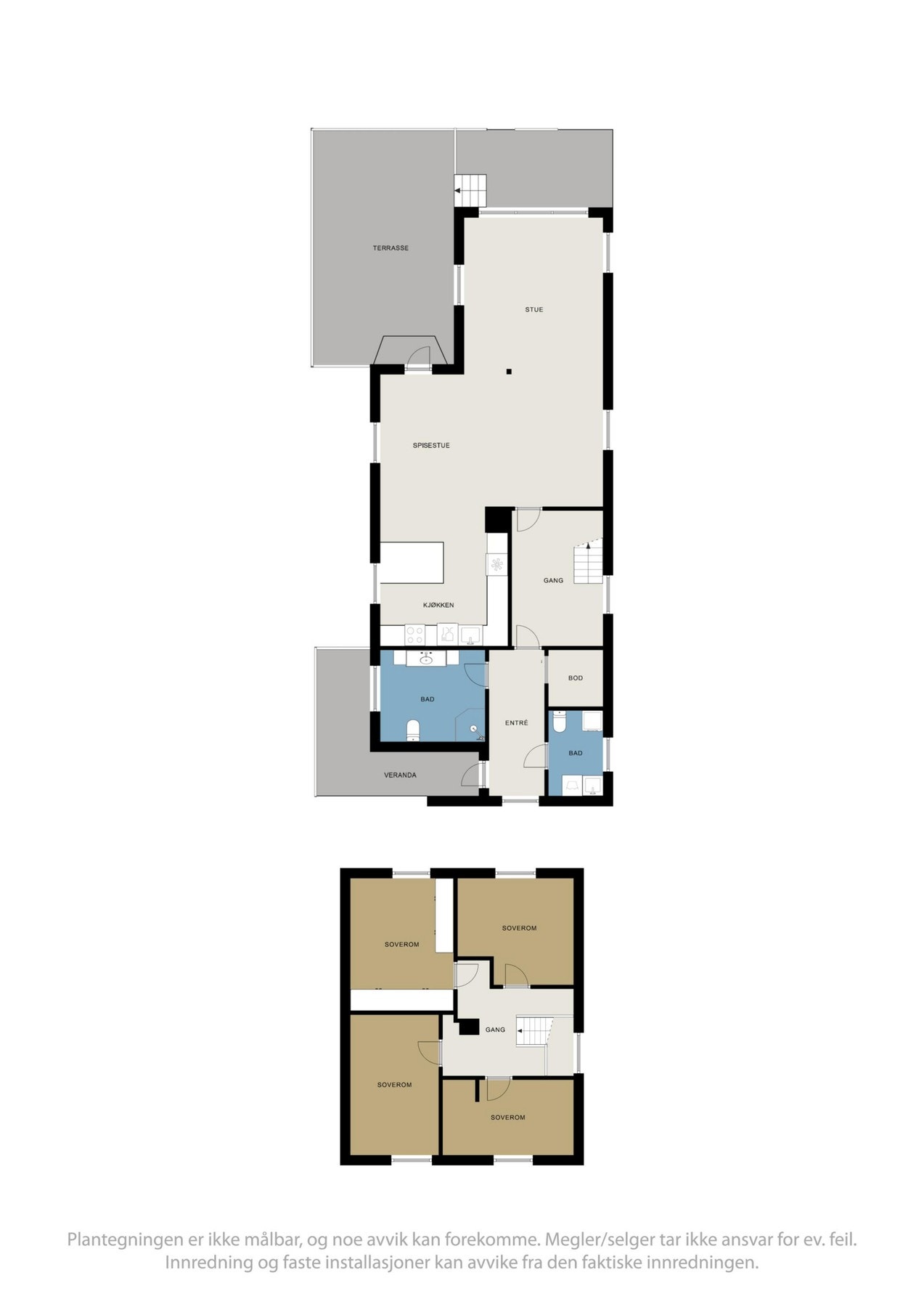 Planskisser over boligen. Galleribilde