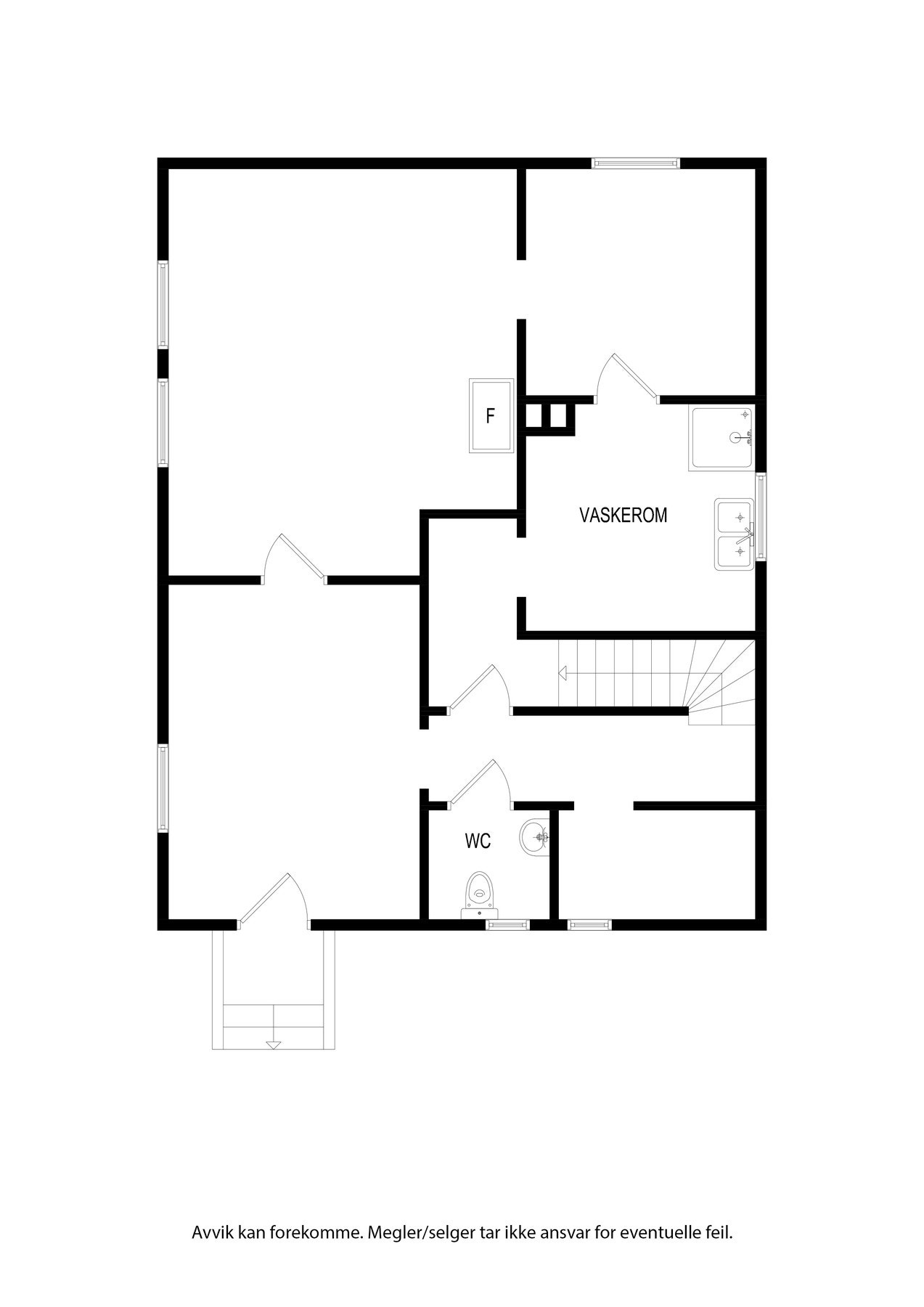 Plantegning kjeller. Kan avvike fra faktiske forhold. Galleribilde