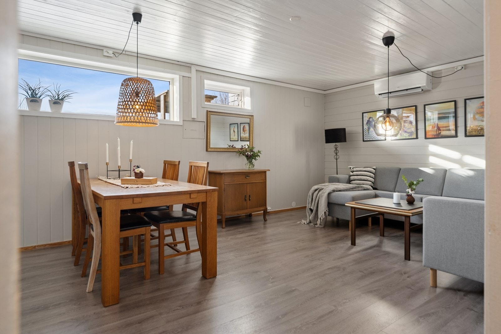 Kjeller: Kjelleren har varmepumpe og rikelig med lys. Galleribilde