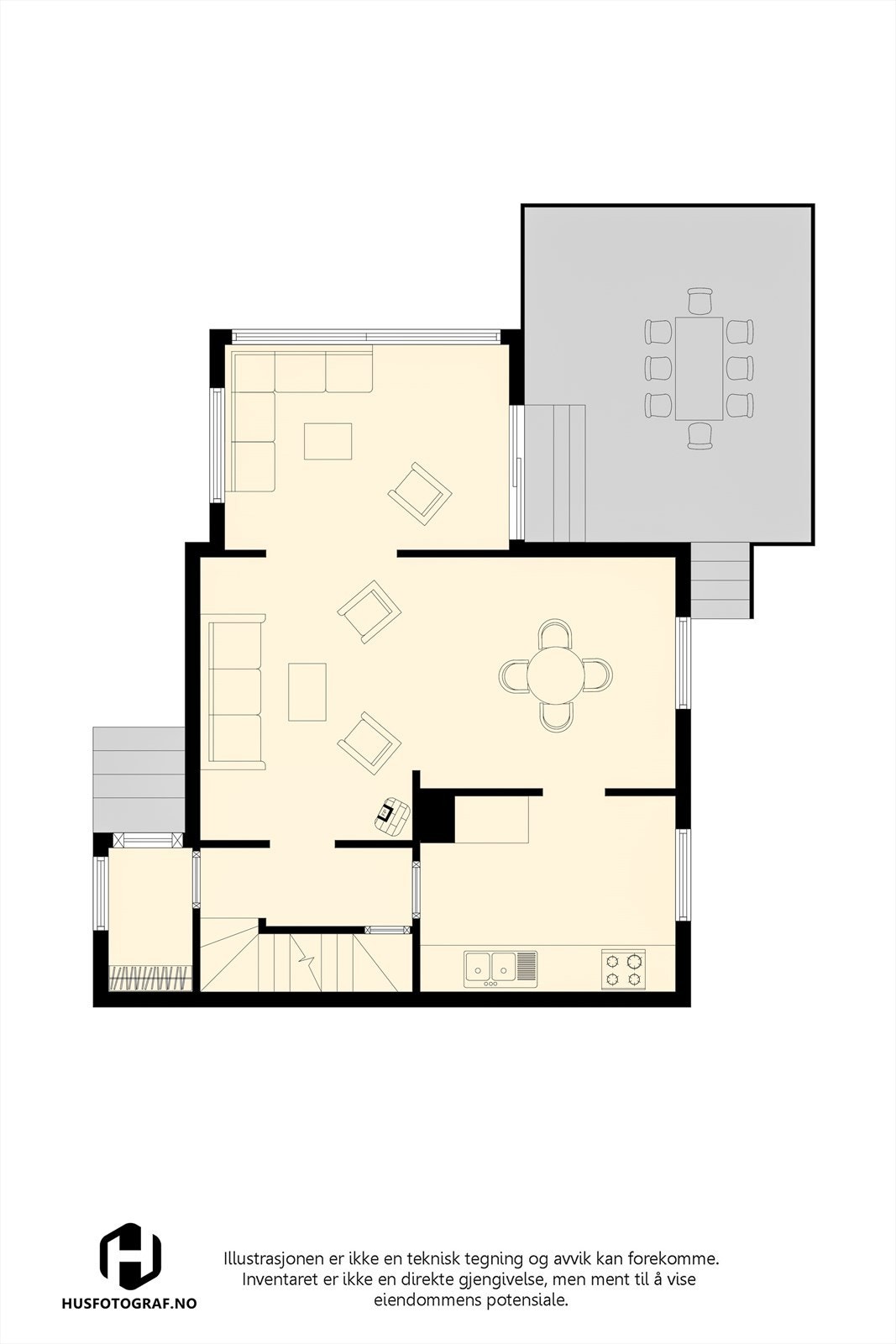 Plantegning 1.etasje. Galleribilde