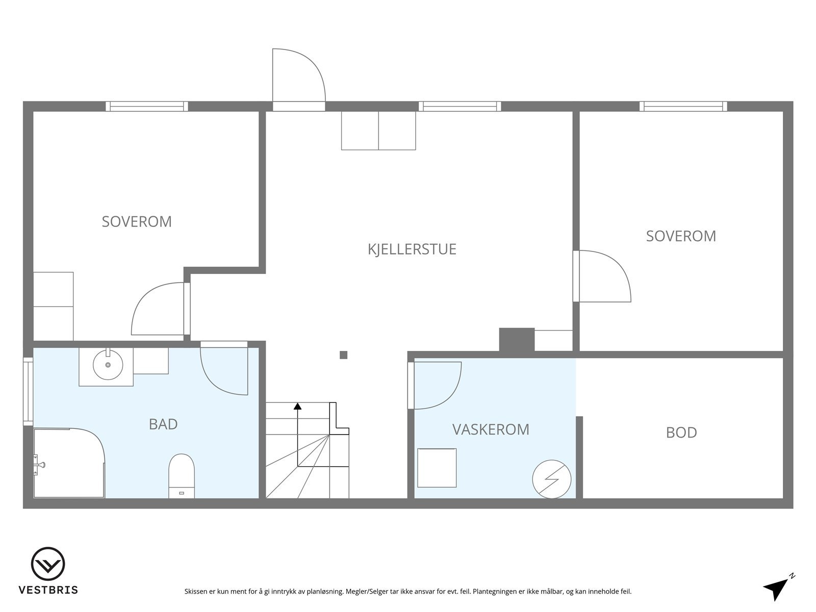 Planløsning underetasje Galleribilde