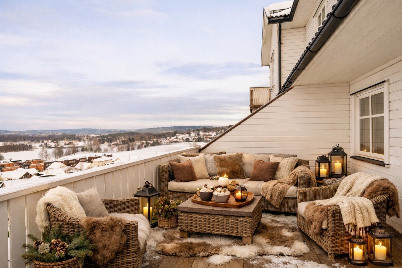 Fra stuen er det utgang til stor terrasse med gode solforhold. Digitalt møblert. Galleribilde