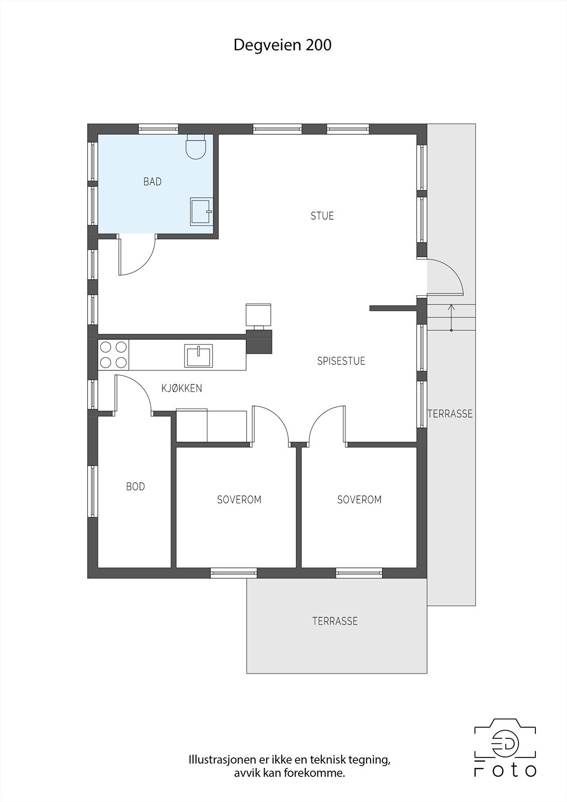 Plantegning av hytta Galleribilde