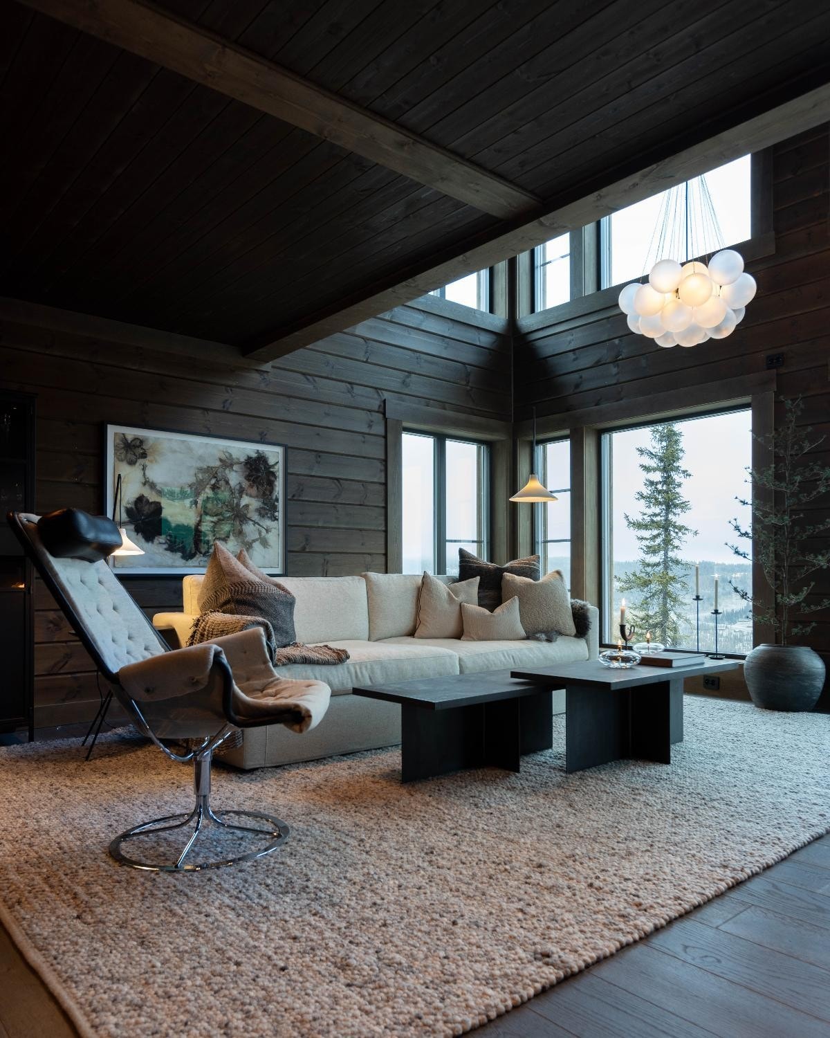 interiørbilder fra kundetilpasset hytte Galleribilde