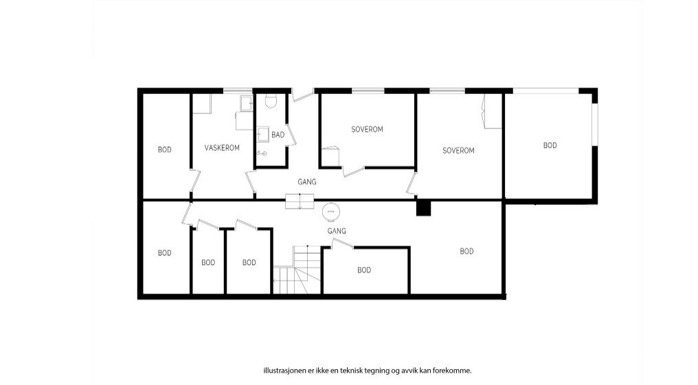 Plantegning kjeller Galleribilde
