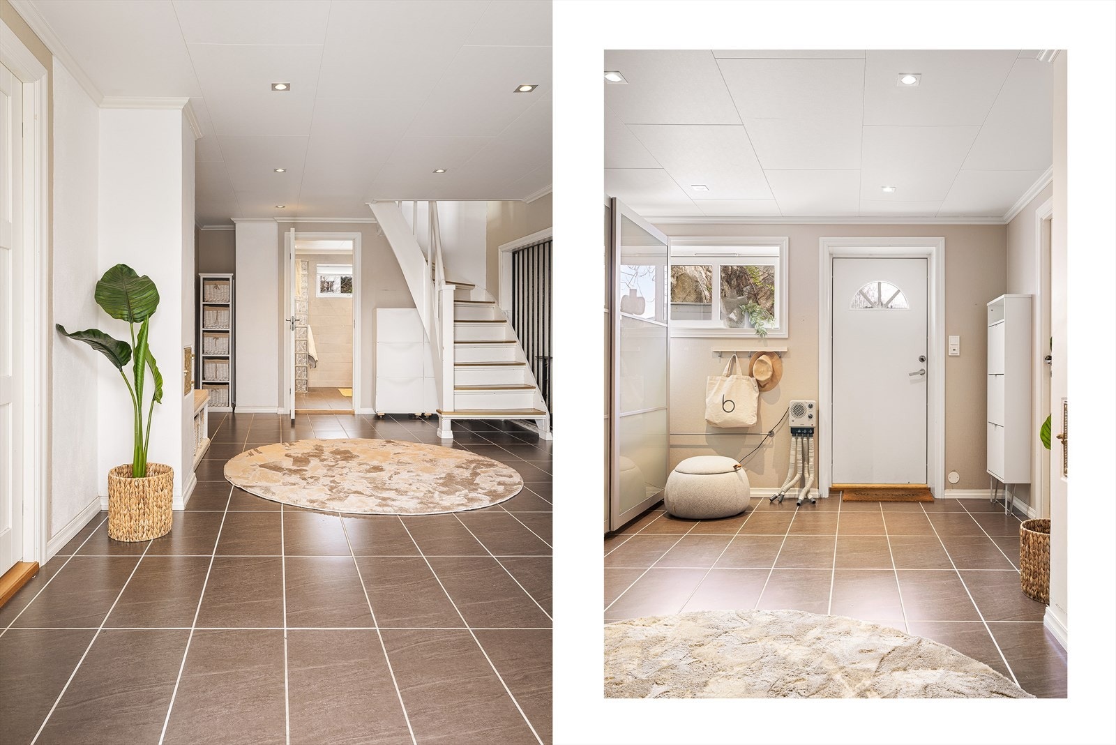 Opplyst gulvvarme i gang/ entre i underetasje. Dette rommet er på 20m². Galleribilde