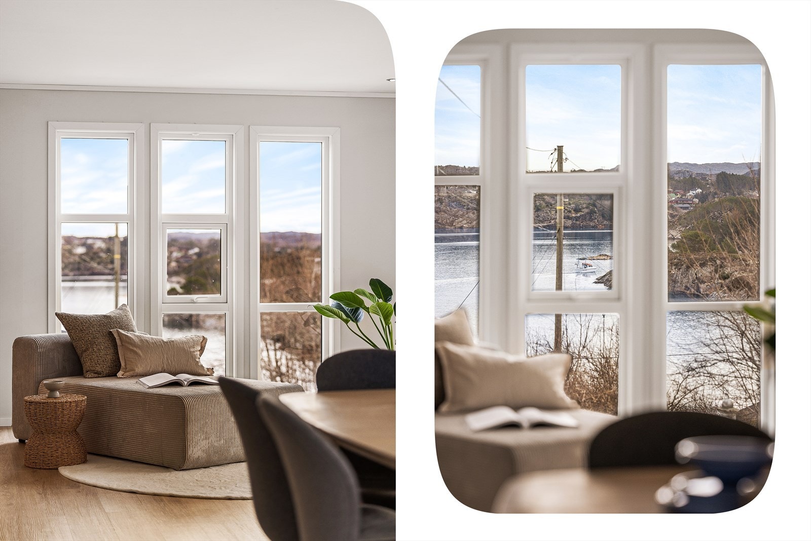 Vakker utsikt over sjø og landskap. Perfekt for avslapning og nytelse av naturen. Galleribilde