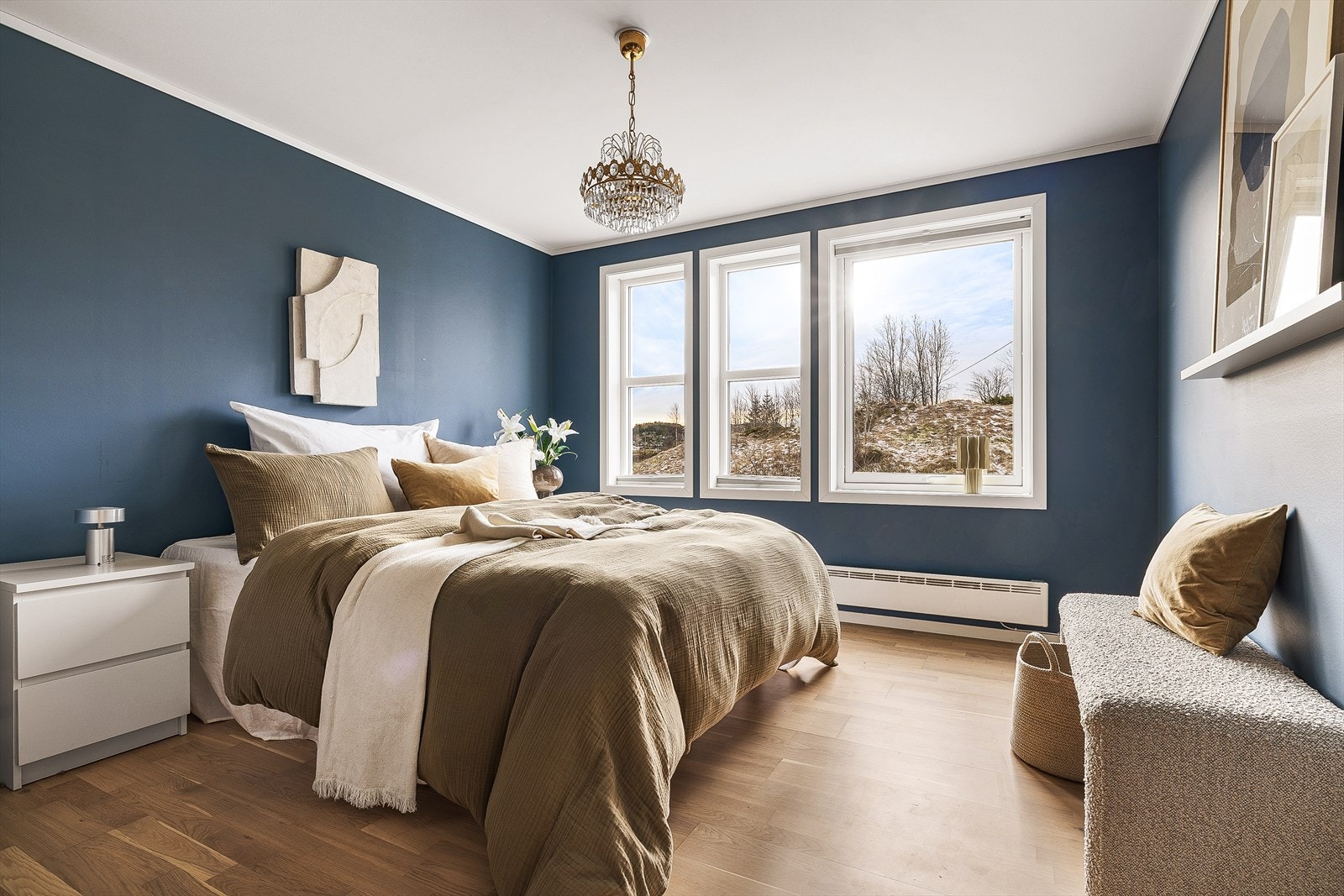 Her er tre soverom i underetasjen. Galleribilde