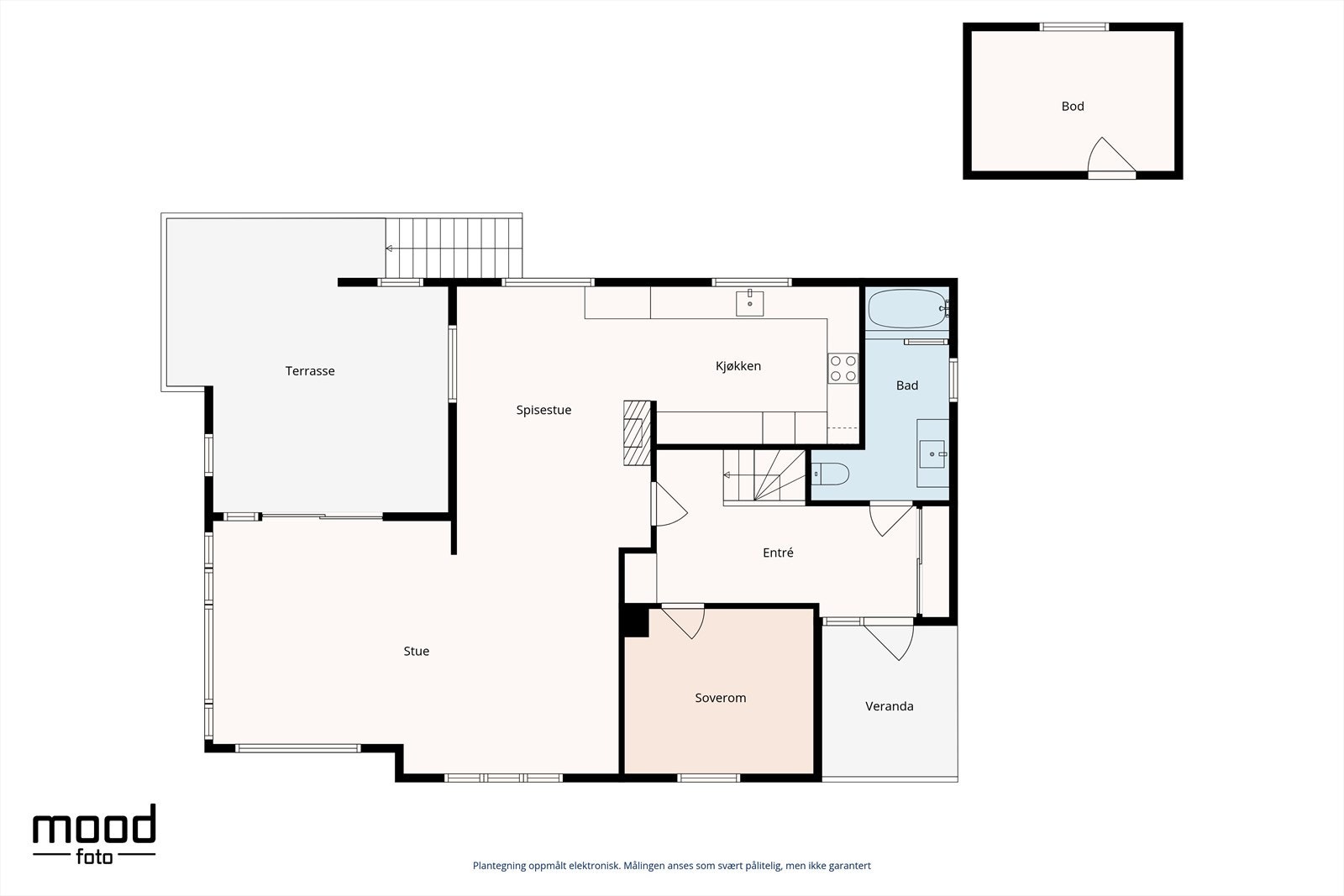 Plantegning tilhørende 1. etasje. Galleribilde