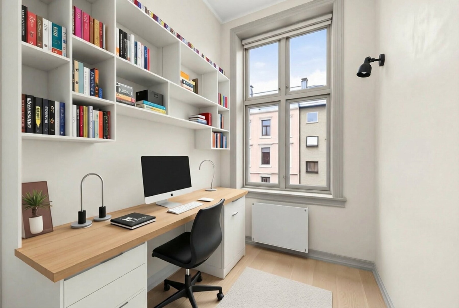 Soverom 2 kan også benytte som kontor eller gjesterom. Bildet er AI-generert. Galleribilde