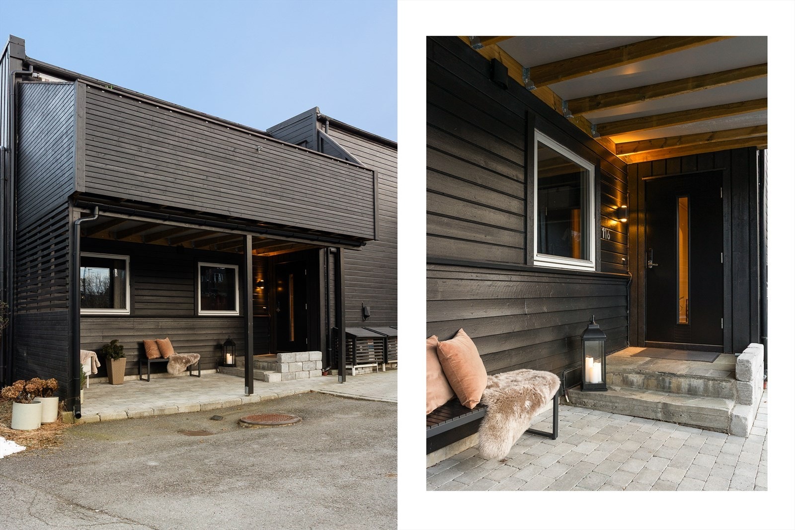 - Belegningsstein ble lagt ved inngangsparti og parkering i 2023 - Galleribilde