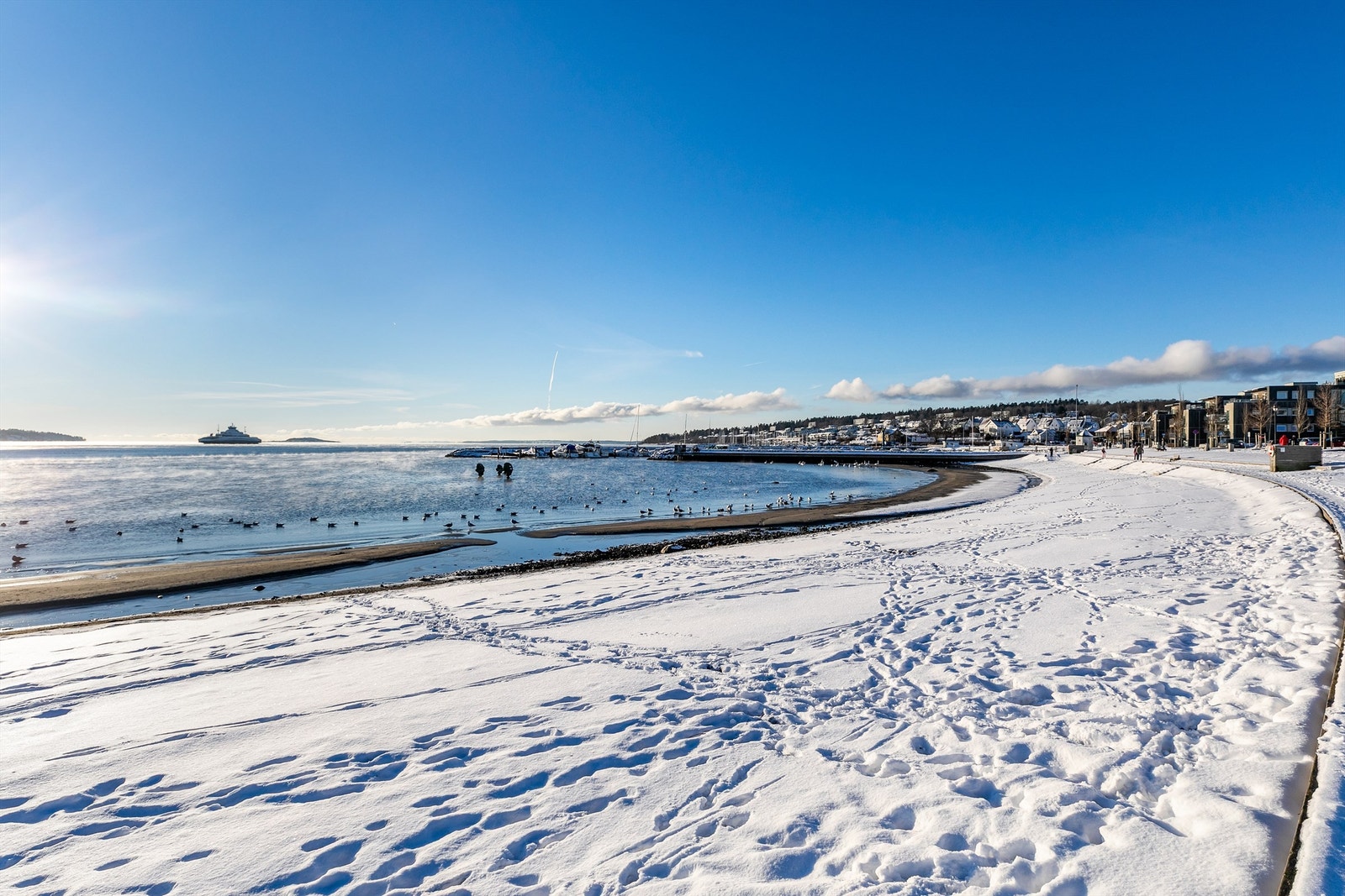 Fra leiligheten tar det bare få minutter å gå til noen av Jeløys fineste sandstrender. Kyststien kan du følge videre langs sjøen. Galleribilde