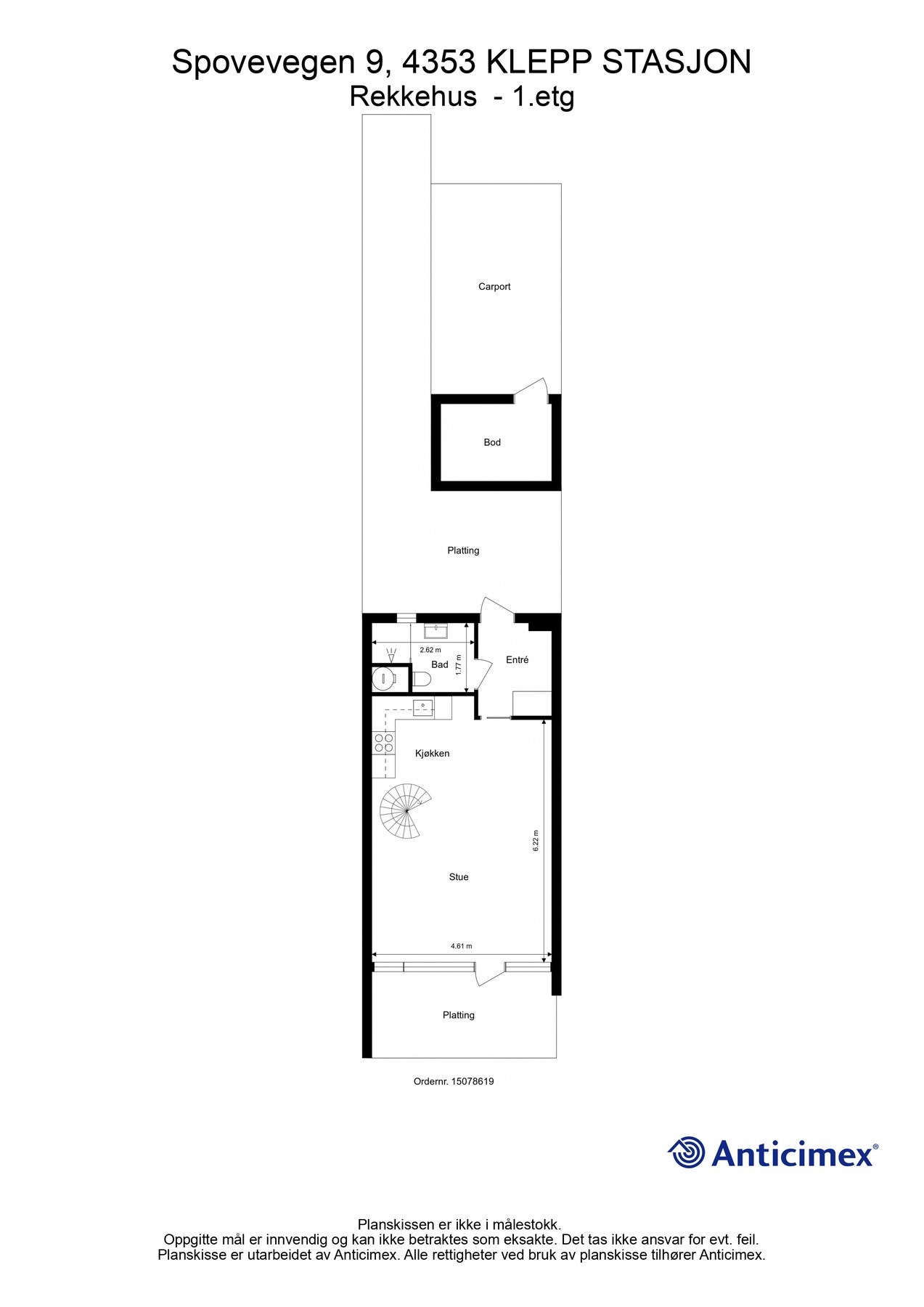 Plantegning 1.etg Galleribilde