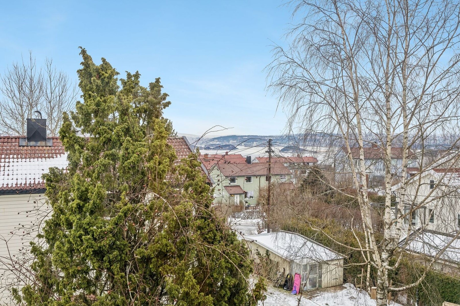 Fra 2. etg er det flott utsikt mot fjorden og Oslo. Galleribilde