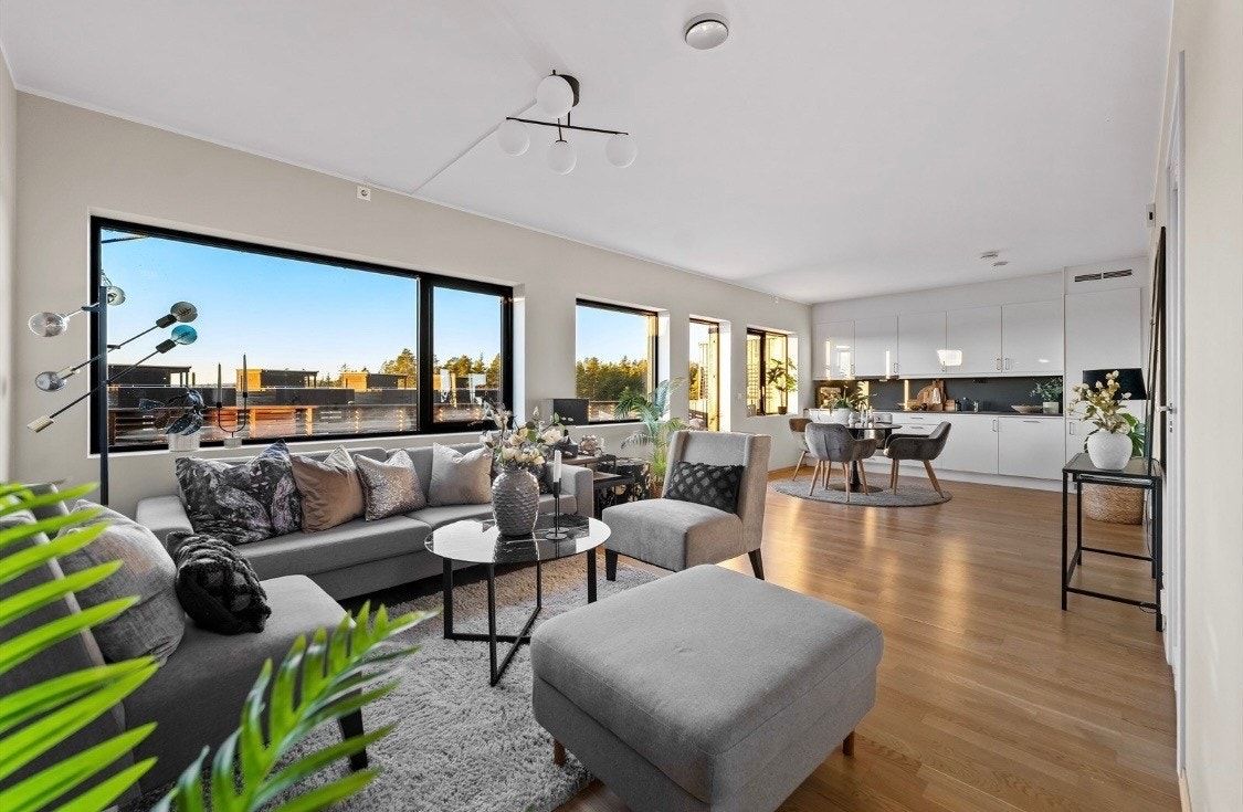 Stue og kjøkken. Galleribilde