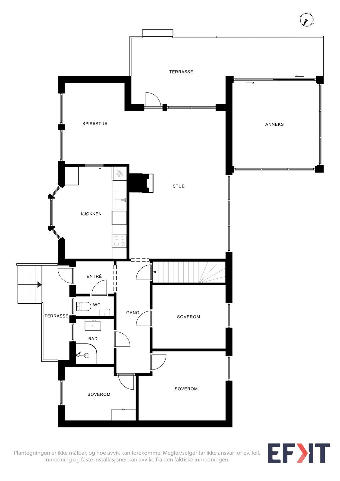 Plantegning første etasje Galleribilde
