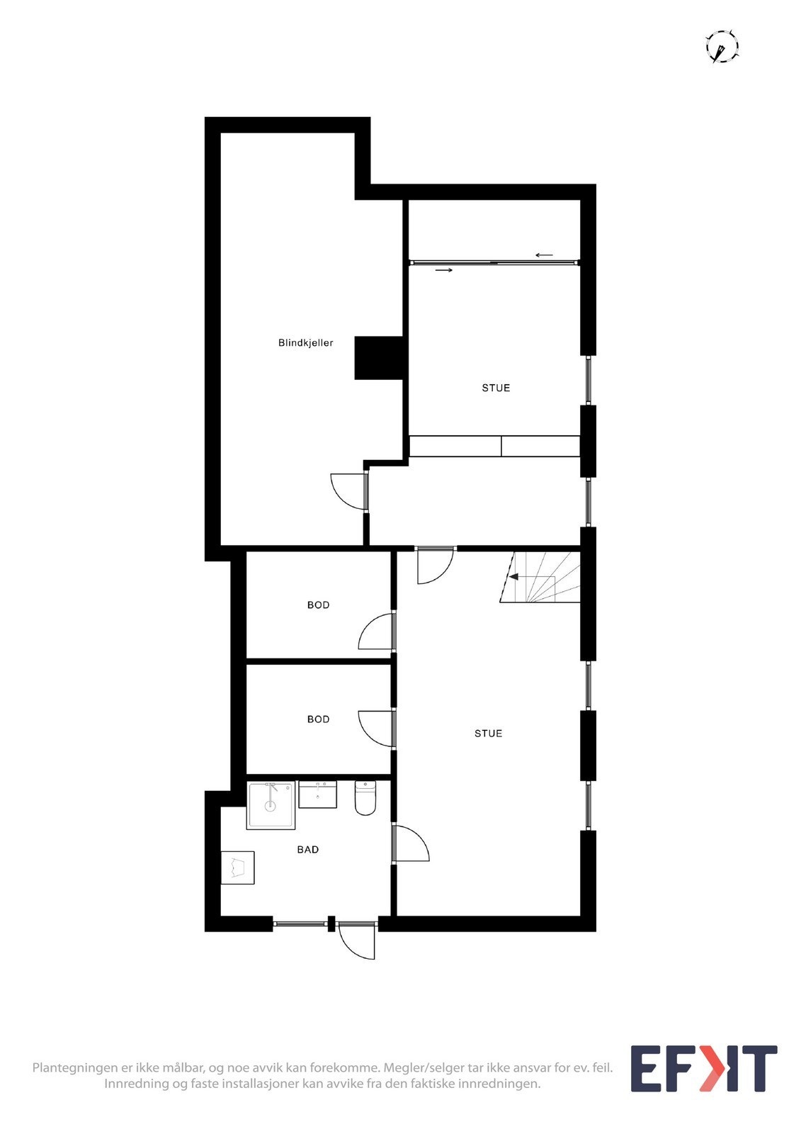 Plantegning underetasje Galleribilde