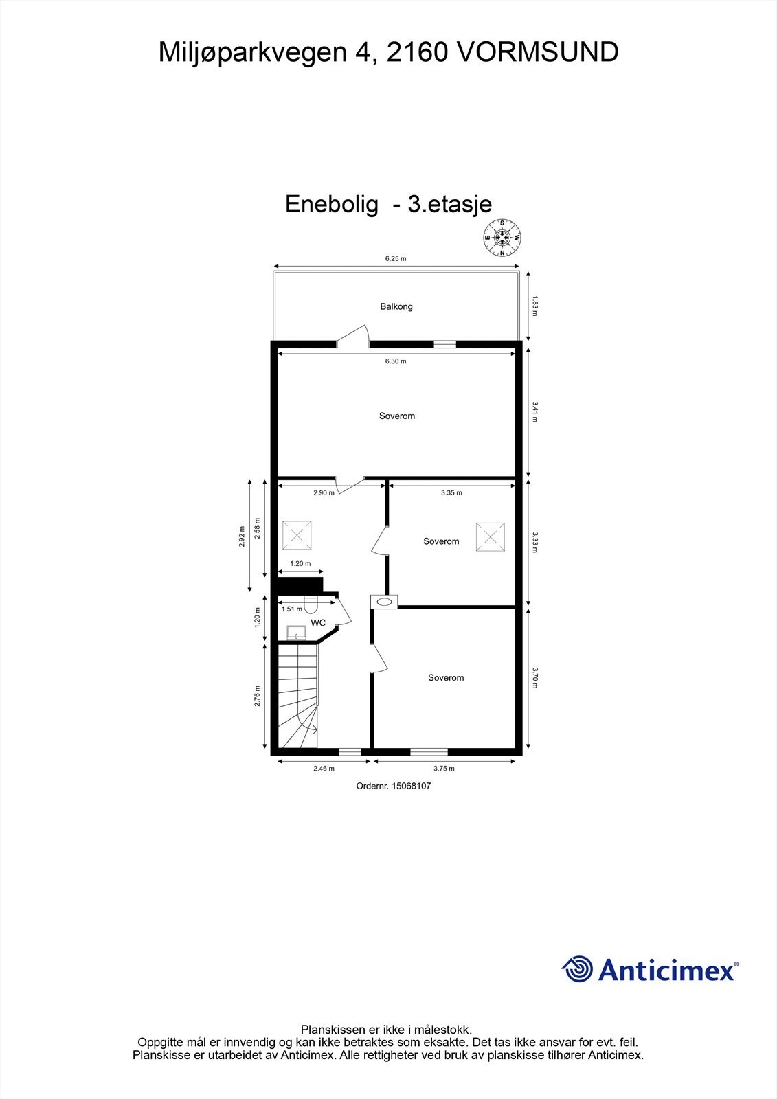 Plantegning andre etasje. Galleribilde