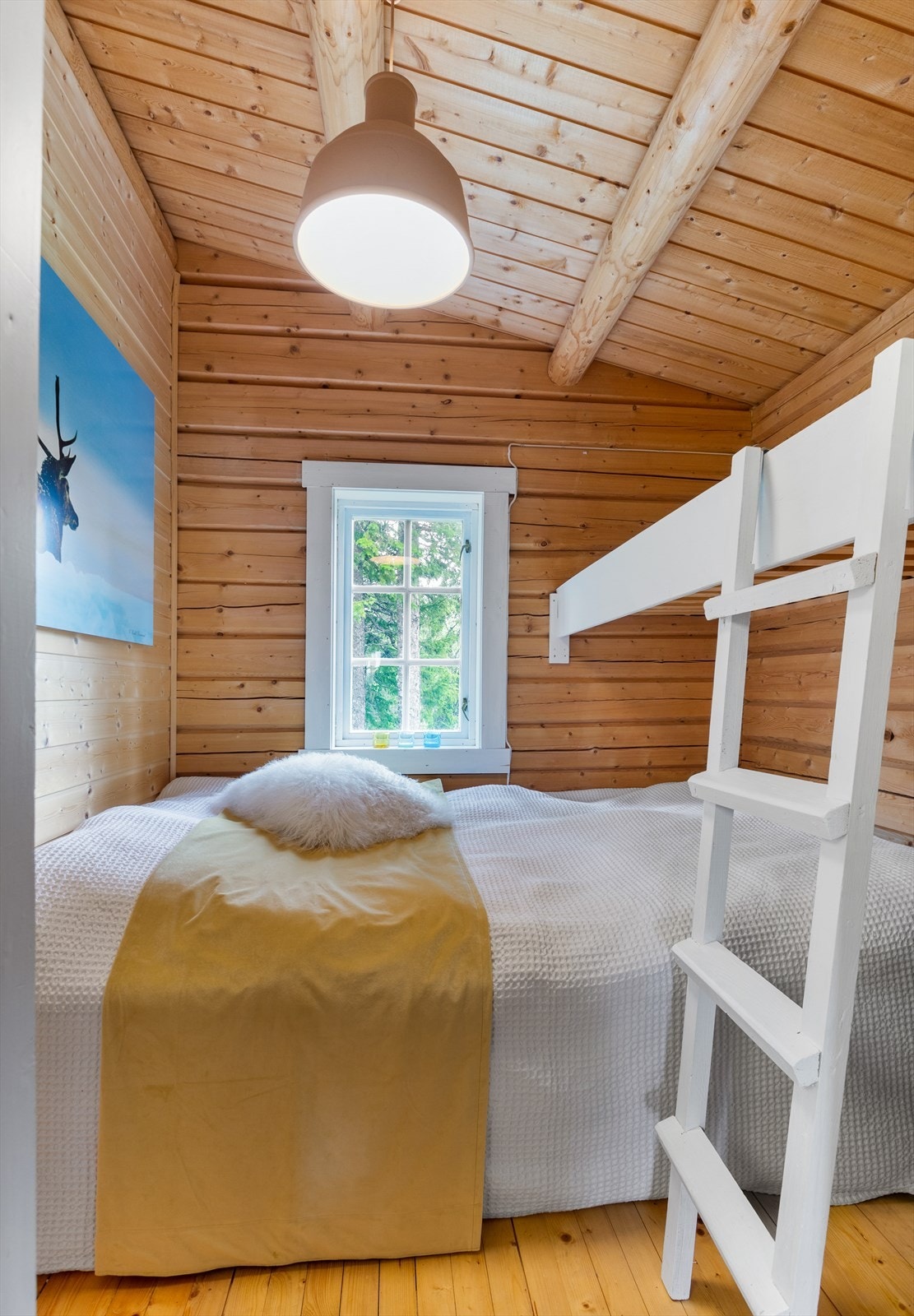 Begge disse har god plass til ønsket sengestørrelse. Dette har også en plassbygd seng for ekstra soveplass Galleribilde