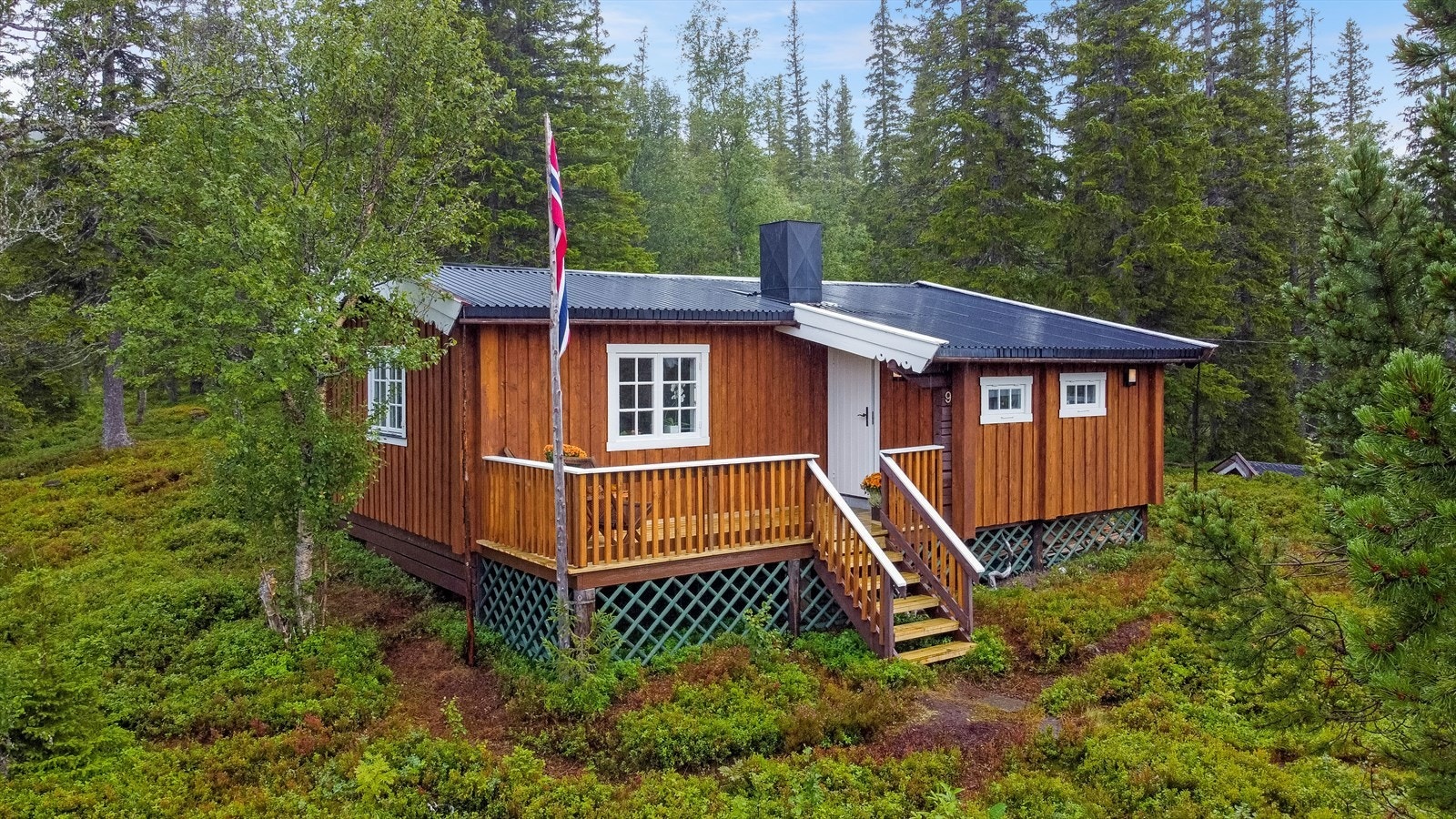 Hytta ligger skjermet til uten noe form for innsyn Galleribilde