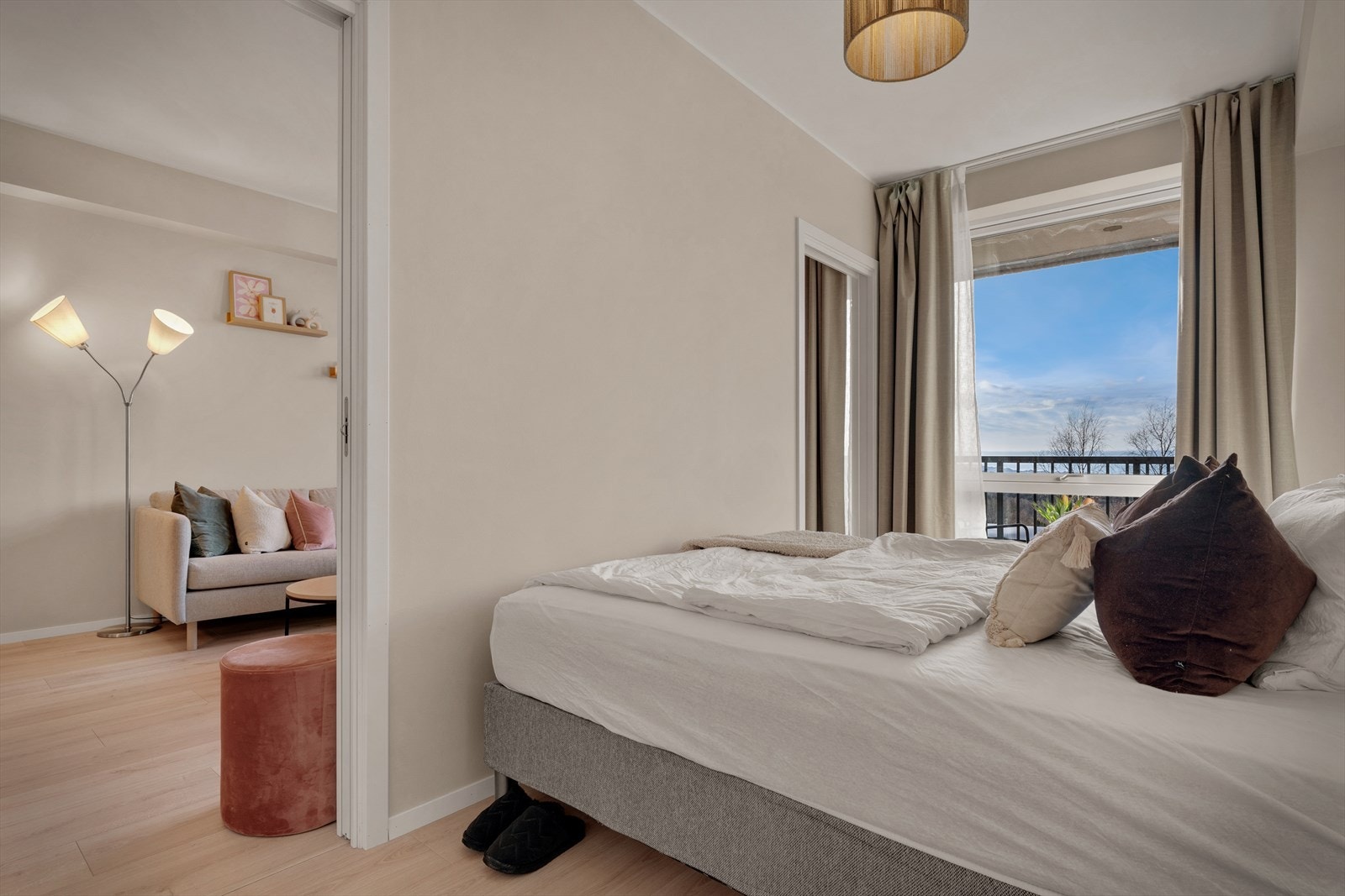 Flott utsikt fra soverommet Galleribilde