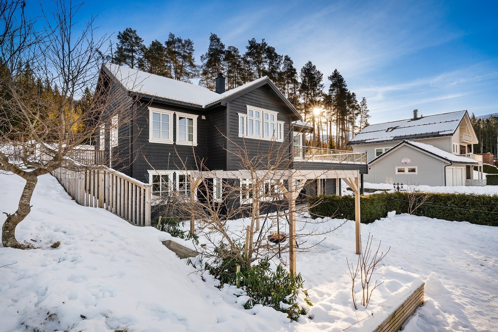 Hagen er beplantet med diverse frukttrær.... Galleribilde